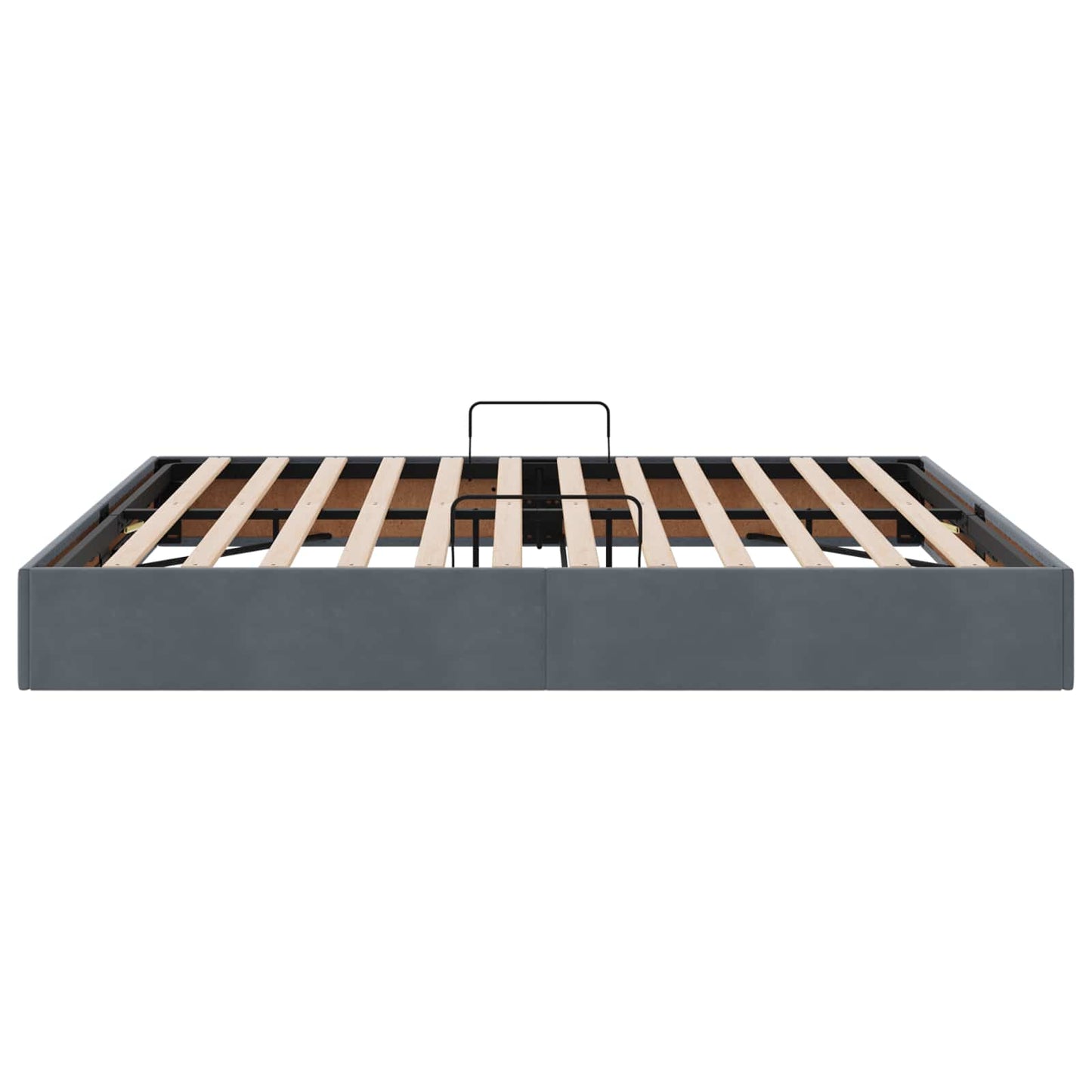 vidaXL Κρεβάτι Οθωμανικού Τύπου Σκούρο Γκρι 160 x 200 cm Βελούδο