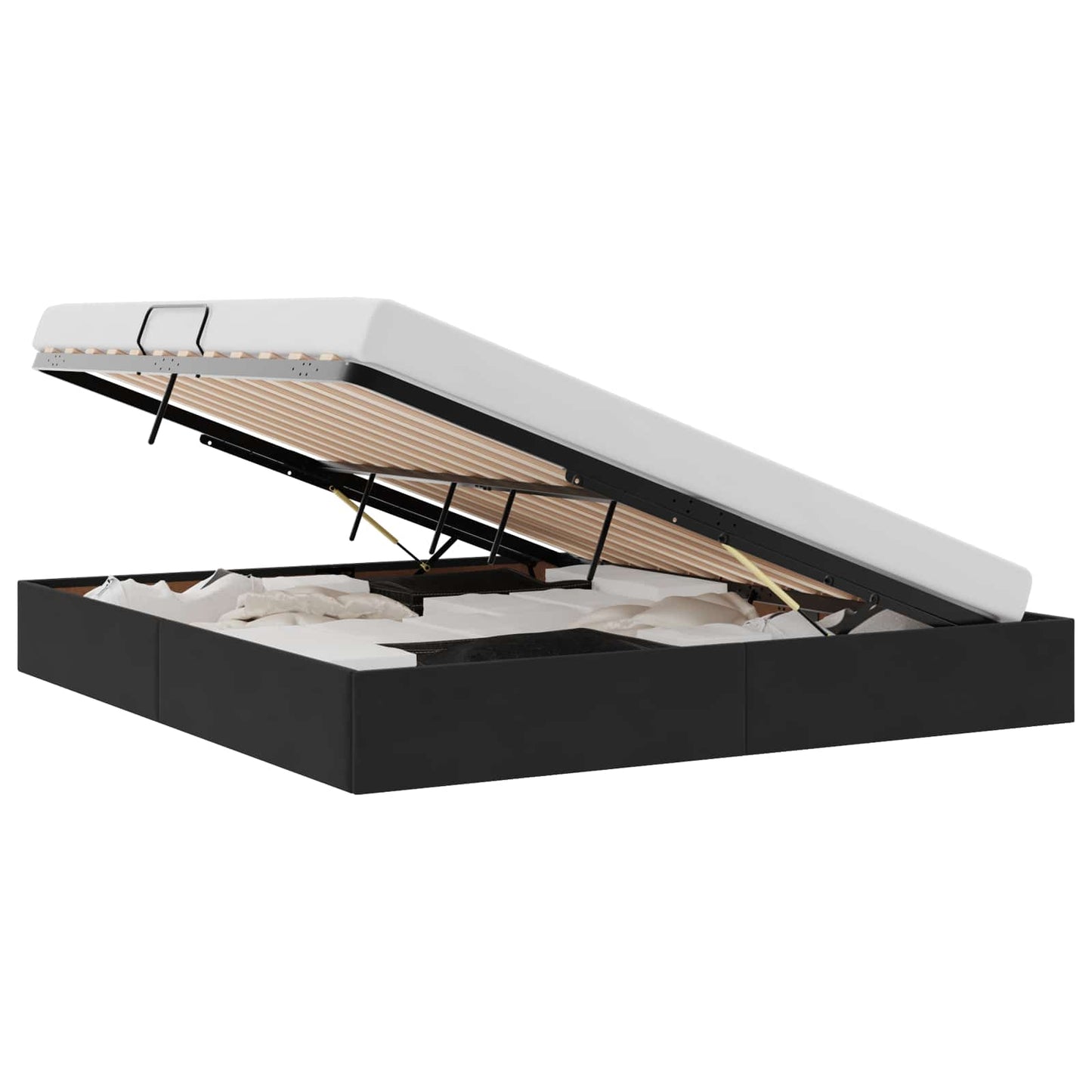 vidaXL Κρεβάτι Οθωμανικού Τύπου Μαύρο 160 x 200 cm Βελούδο