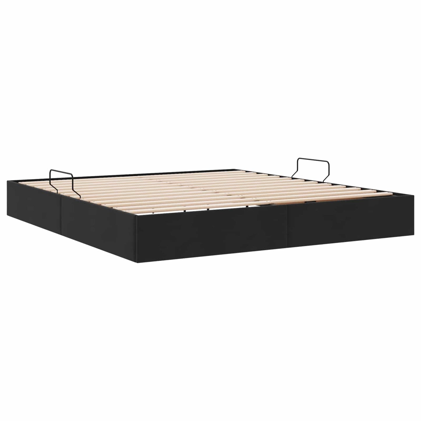 vidaXL Κρεβάτι Οθωμανικού Τύπου Μαύρο 160 x 200 cm Βελούδο