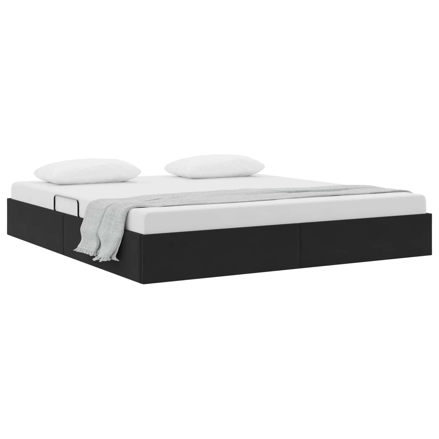 vidaXL Κρεβάτι Οθωμανικού Τύπου Μαύρο 160 x 200 cm Βελούδο