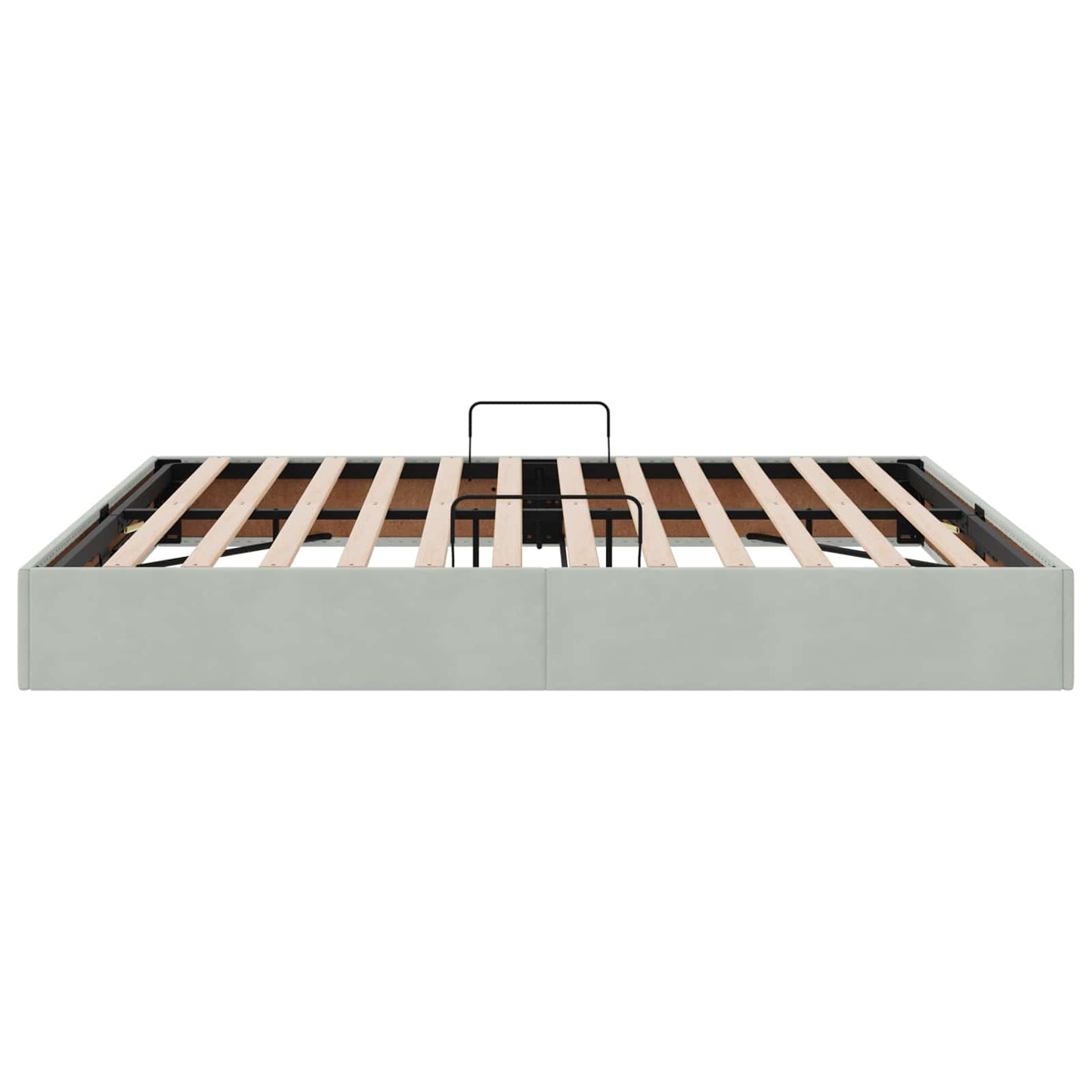 vidaXL Κρεβάτι Οθωμανικού Τύπου Ανοιχτό γκρι 180 x 200 cm Βελούδο