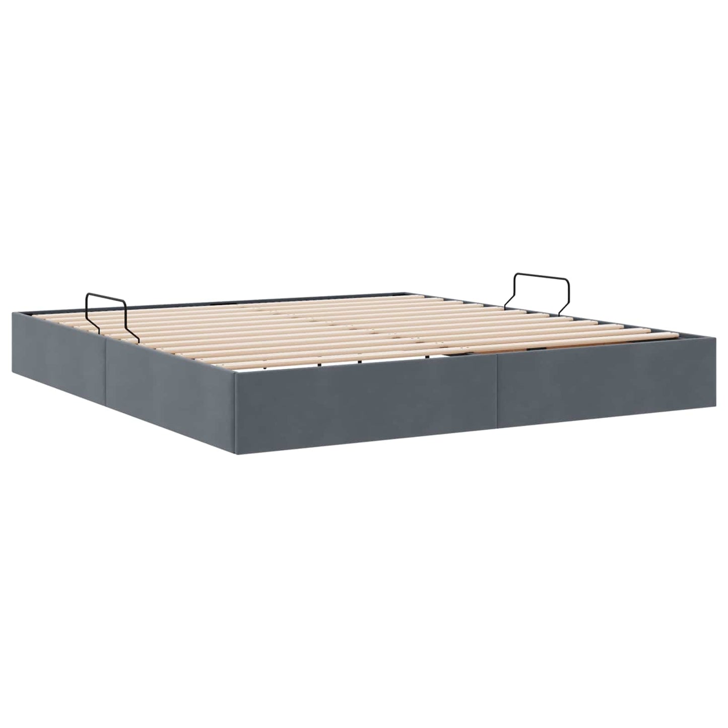 vidaXL Κρεβάτι Οθωμανικού Τύπου Σκούρο Γκρι 180 x 200 cm Βελούδο