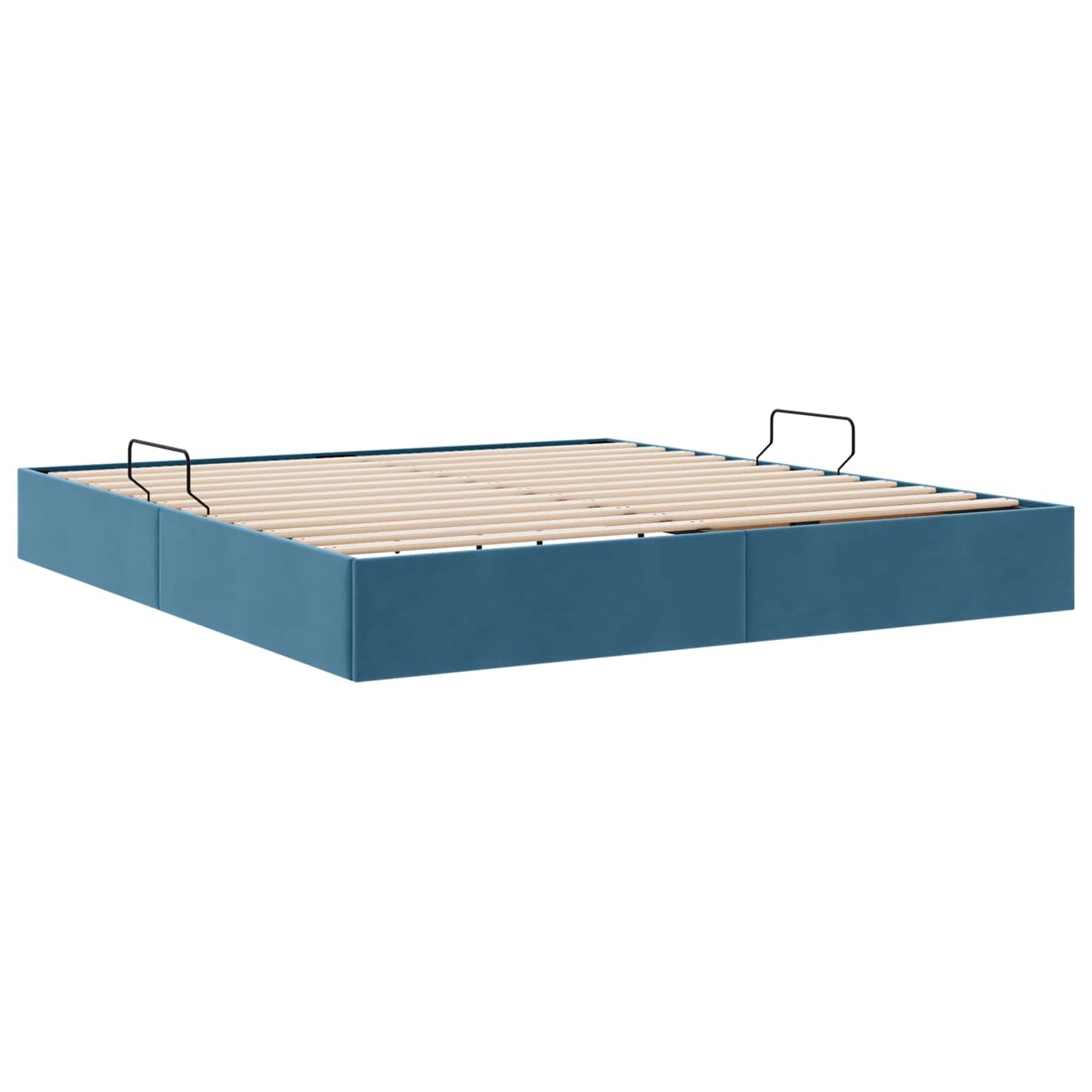 vidaXL Κρεβάτι Οθωμανικού Τύπου Σκούρο Μπλε 180 x 200 cm Βελούδο
