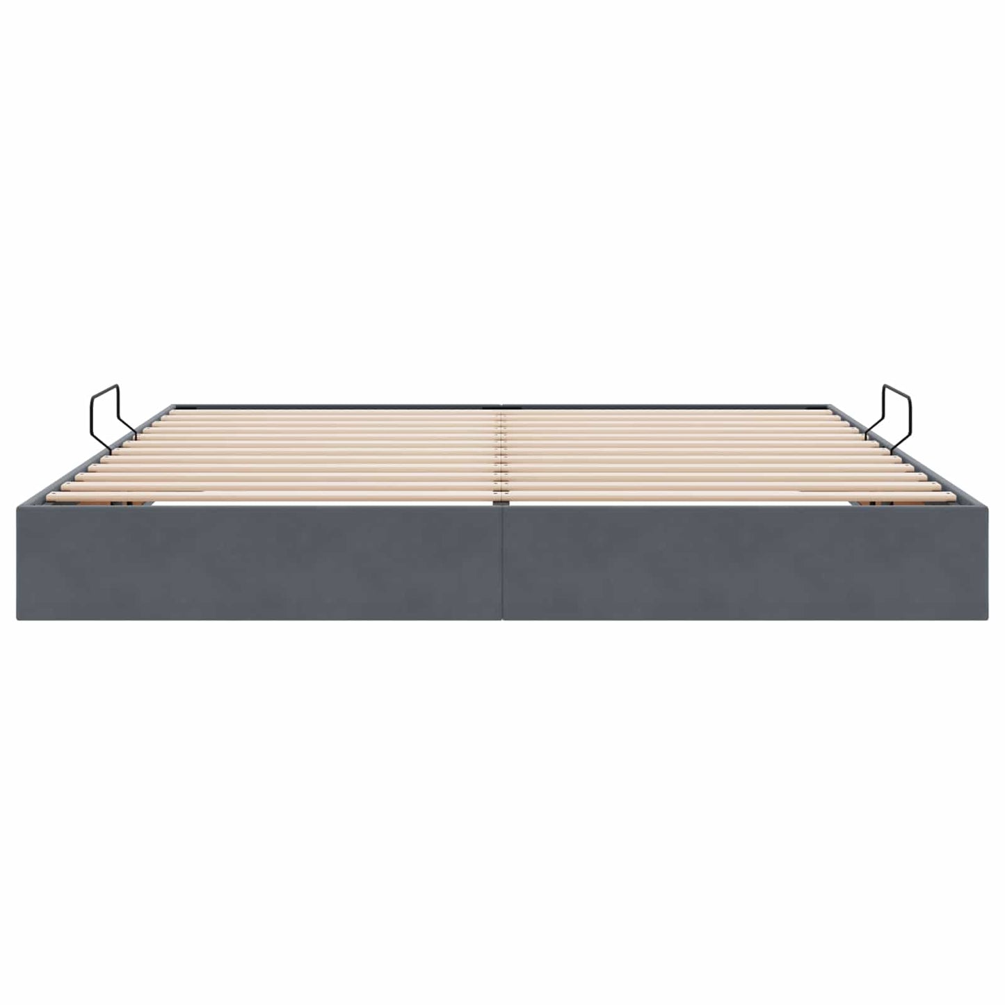 vidaXL Κρεβάτι Οθωμανικού Τύπου Σκούρο Γκρι 200 x 200 cm Βελούδο