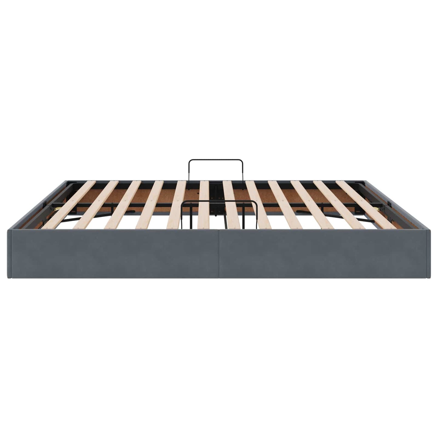 vidaXL Κρεβάτι Οθωμανικού Τύπου Σκούρο Γκρι 200 x 200 cm Βελούδο