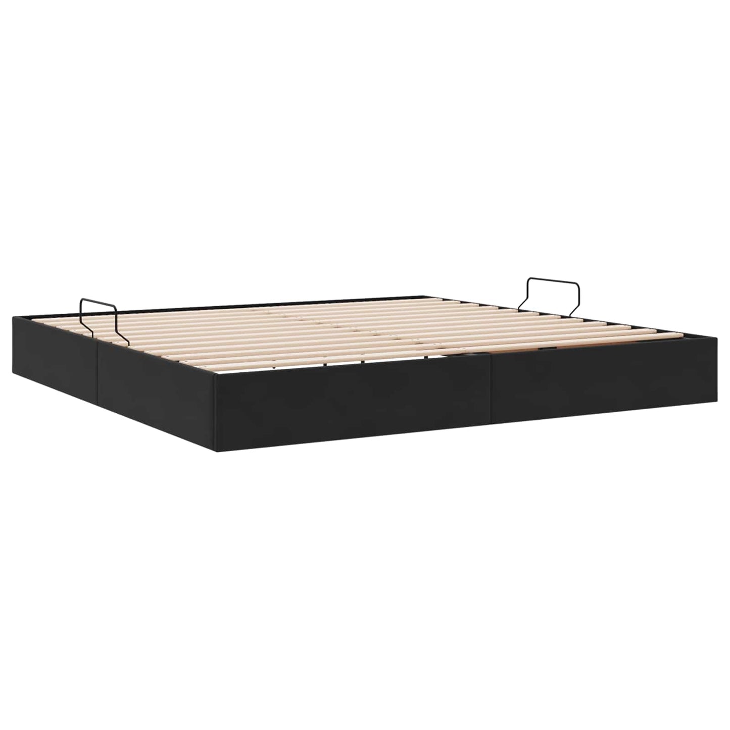 vidaXL Κρεβάτι Οθωμανικού Τύπου Μαύρο 200 x 200 cm Βελούδο