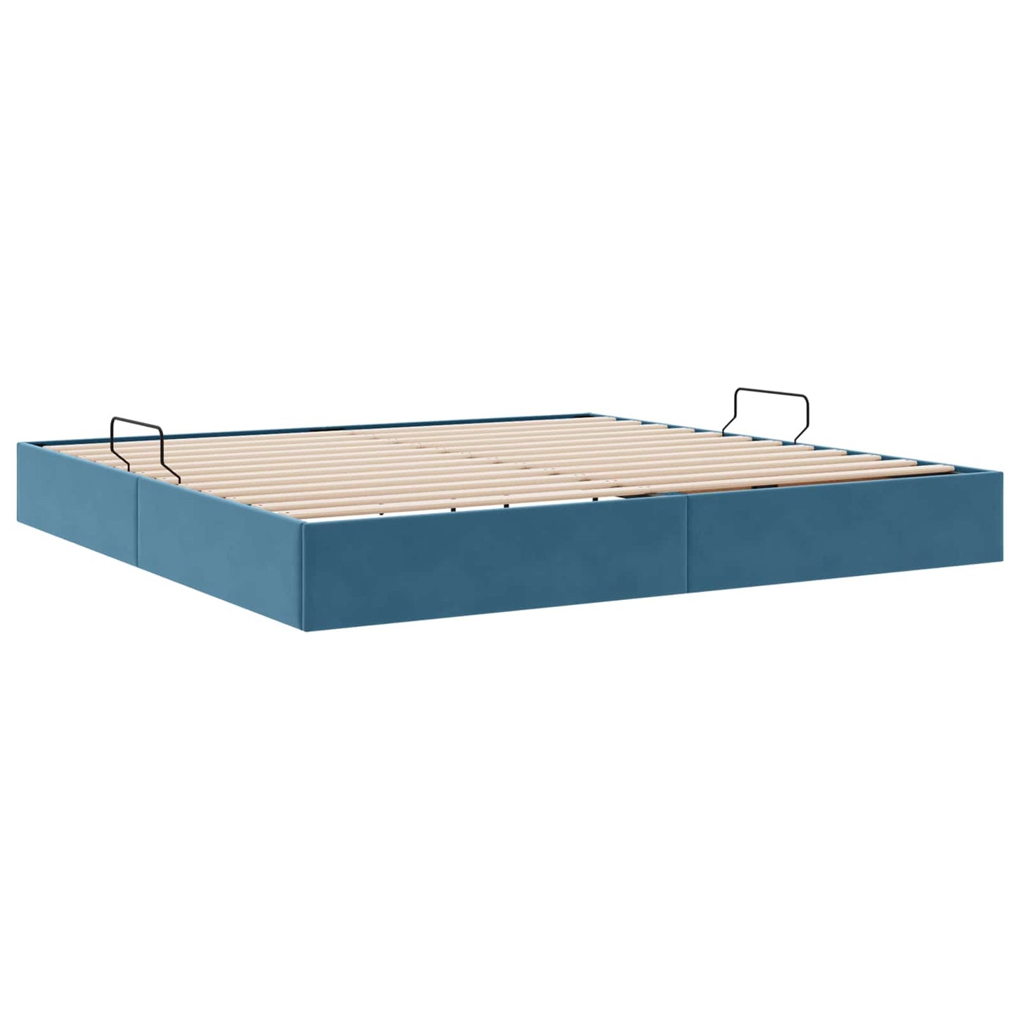 vidaXL Κρεβάτι Οθωμανικού Τύπου Σκούρο Μπλε 200 x 200 cm Βελούδο
