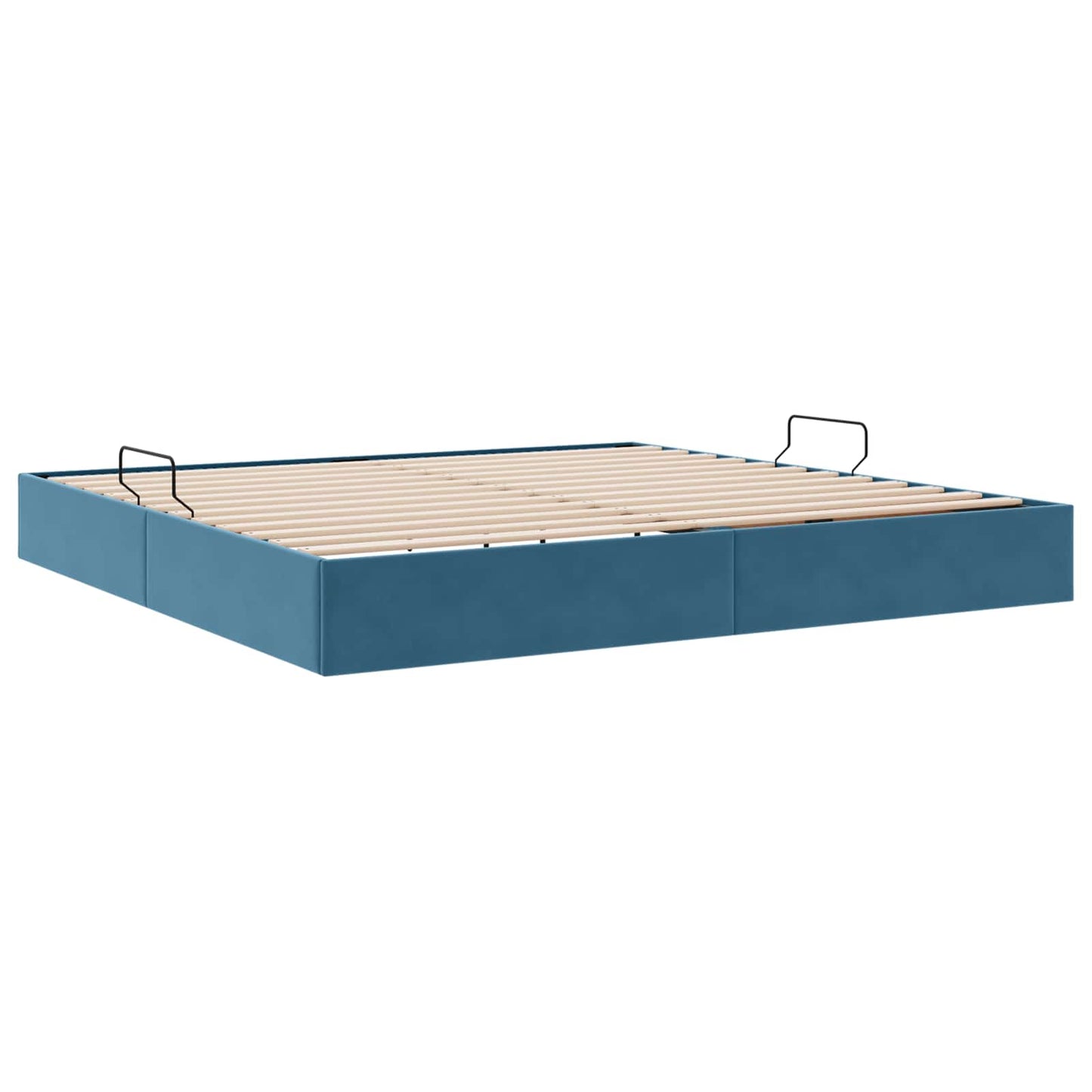 vidaXL Κρεβάτι Οθωμανικού Τύπου Σκούρο Μπλε 200 x 200 cm Βελούδο