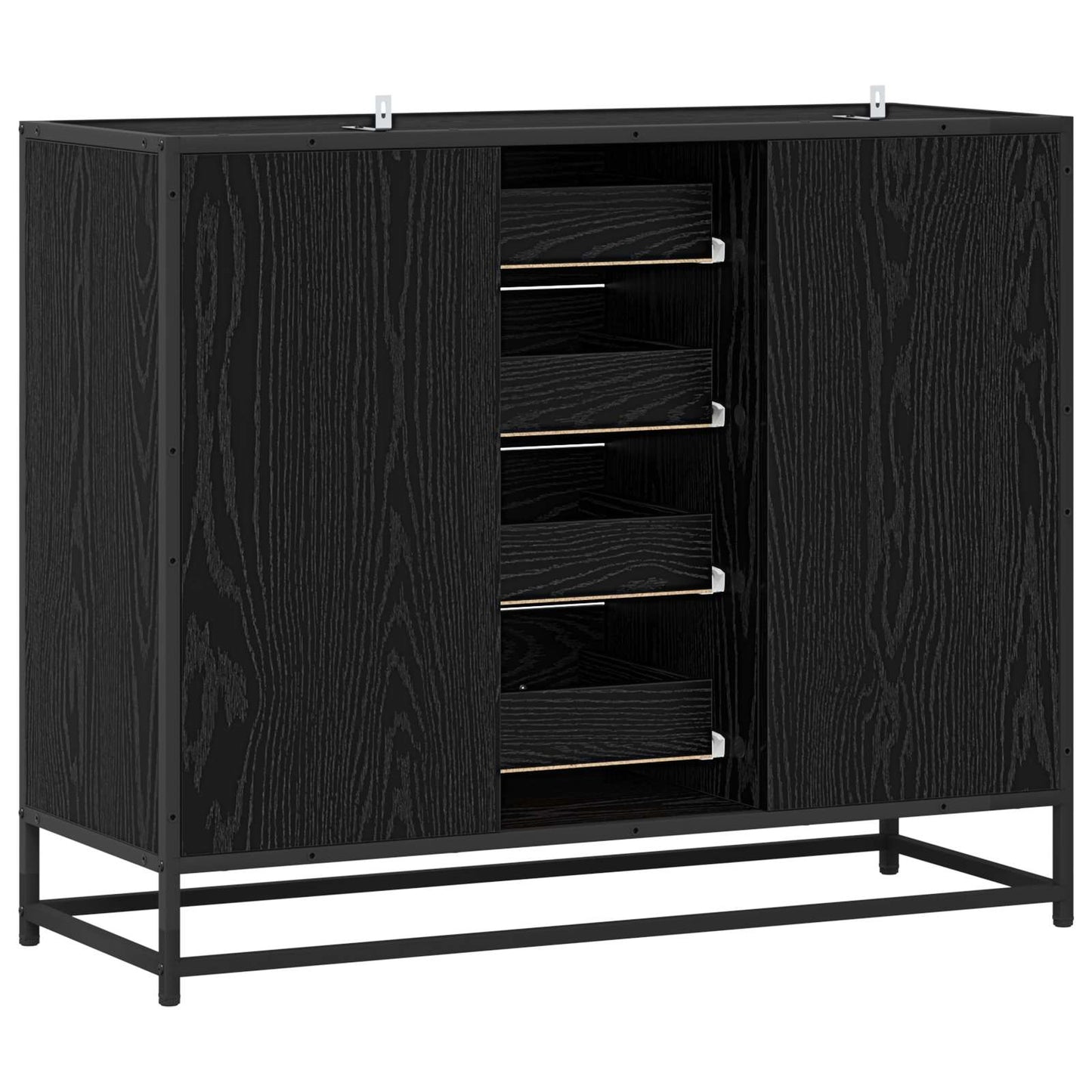 vidaXL Πλαϊνό γραφείο Μαύρη Δρυς 92 x 35 x 76 εκ. Επεξεργασμένο Ξύλο