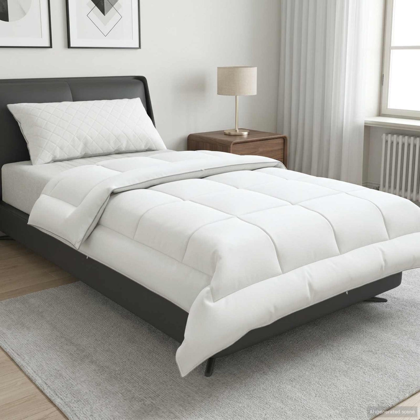 vidaXL Πάπλωμα TRIER 152x203 εκ. Καλοκαίρι 140 GSM Λευκό Υποαλλεργικό