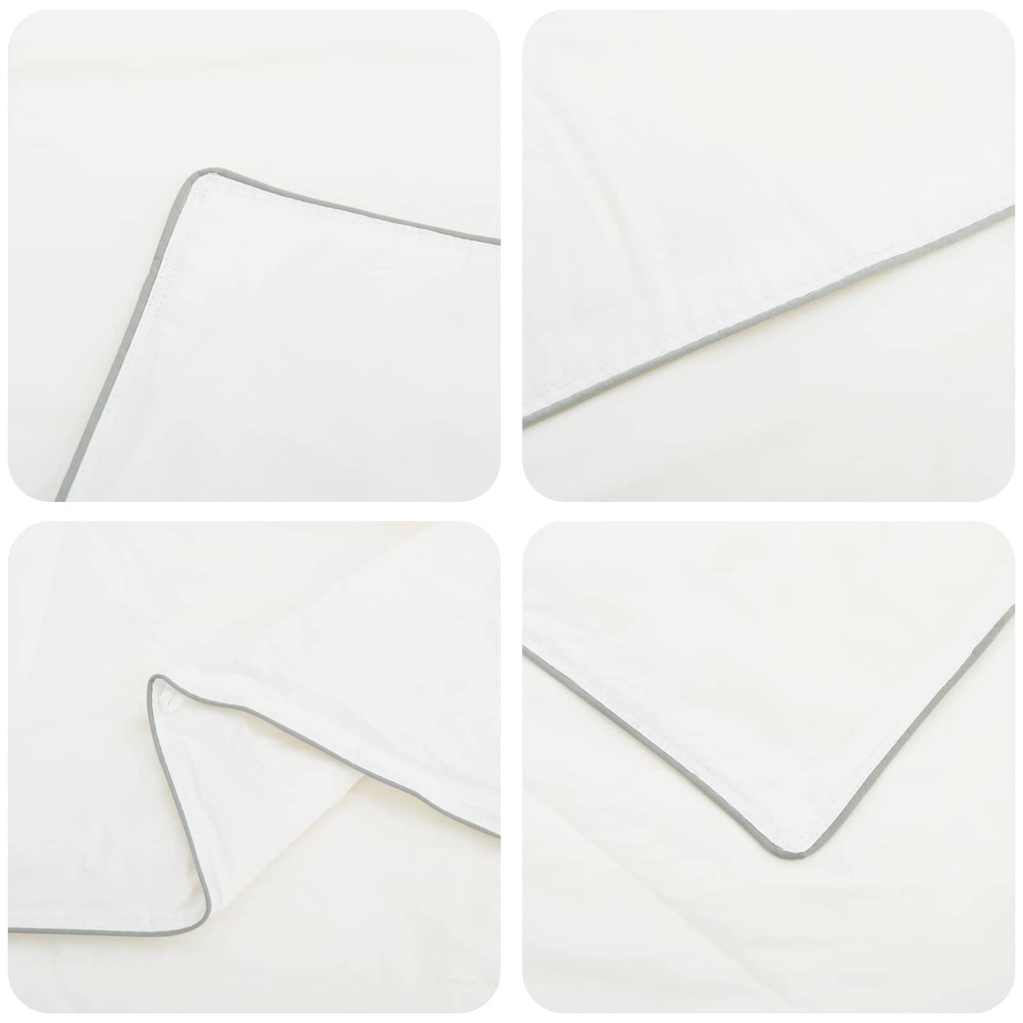 vidaXL Πάπλωμα 152x203 εκ 4 Εποχές 300 GSM Αυστραλιανό Μαλλί Λευκό
