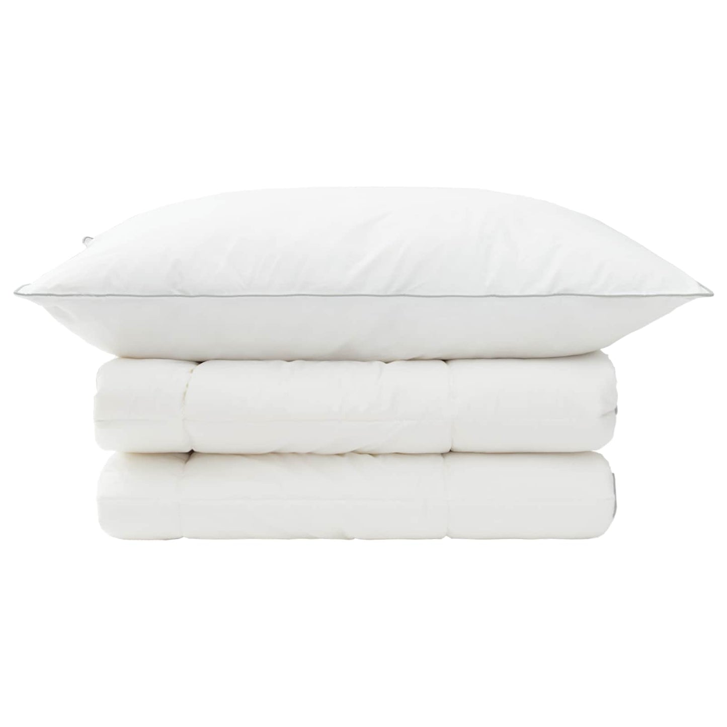 vidaXL Σέτ Παπλώματος και Μαξιλαριού 2 τμχ. 137x200 εκ. 4 Εποχές Μαλλί