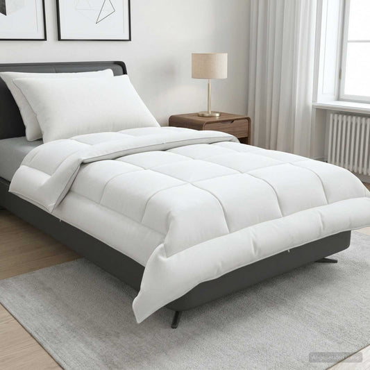 vidaXL Σέτ Παπλώματος και Μαξιλαριού 3 τμχ. 135x220 εκ Καλοκαίρι Μαλλί