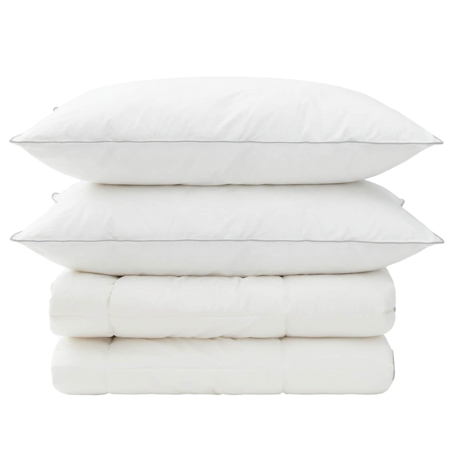 vidaXL Σέτ Παπλώματος και Μαξιλαριού 3 τμχ. 200x200 εκ 4 Εποχές Μαλλί