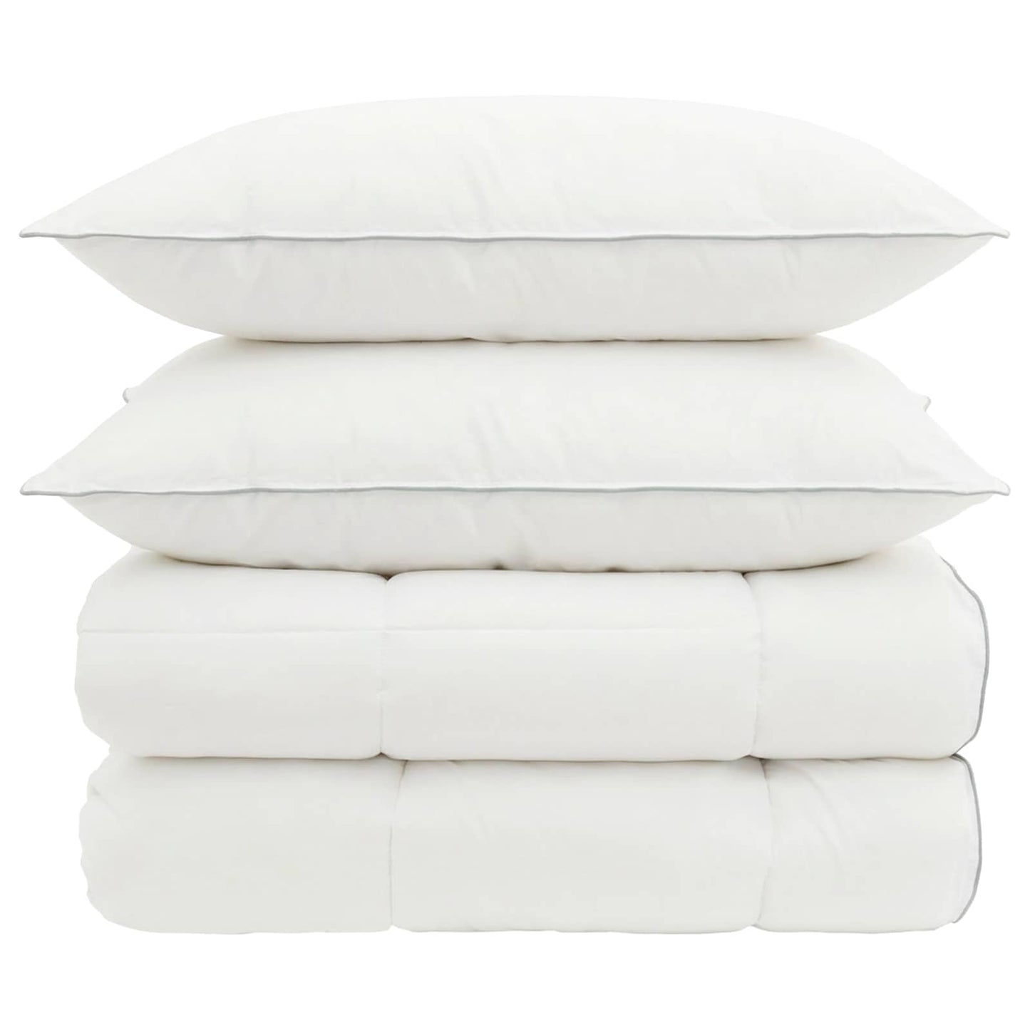 vidaXL Σέτ Παπλώματος και Μαξιλαριού 3 τμχ. 200x240 εκ 4 Εποχές Μαλλί
