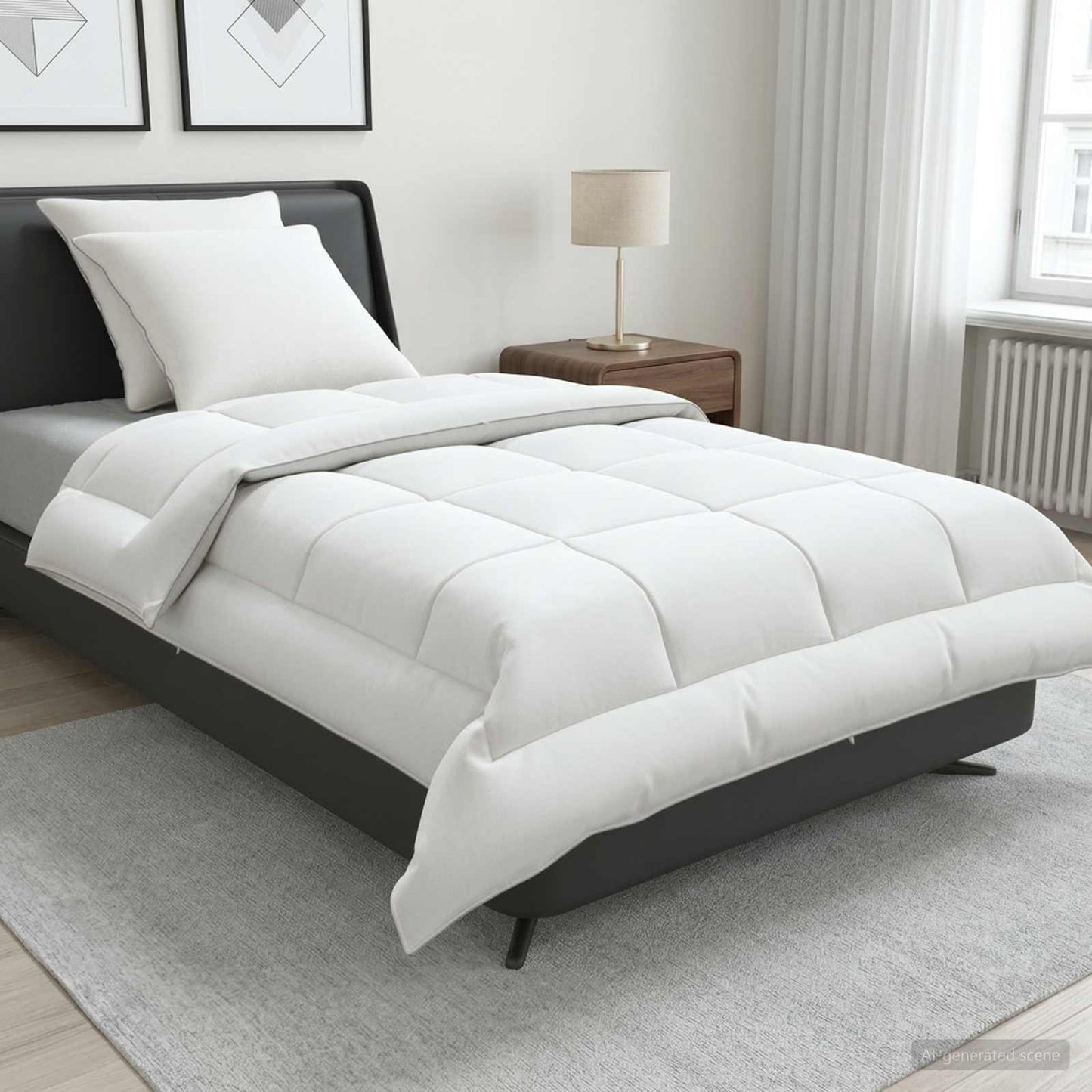 vidaXL Σέτ Παπλώματος και Μαξιλαριού 3 τμχ. 155x220 εκ Καλοκαίρι Μαλλί
