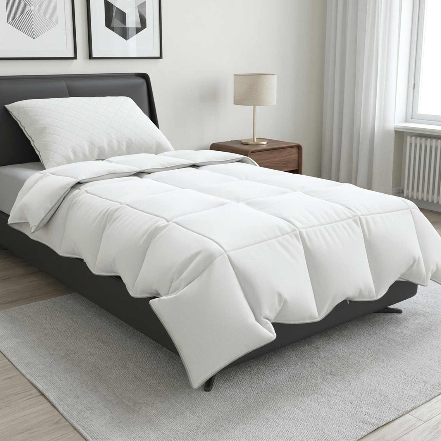 vidaXL Πάπλωμα FULDA 155 x 200 εκ. Καλοκαίρι 100 GSM 90% Χήνας Λευκό