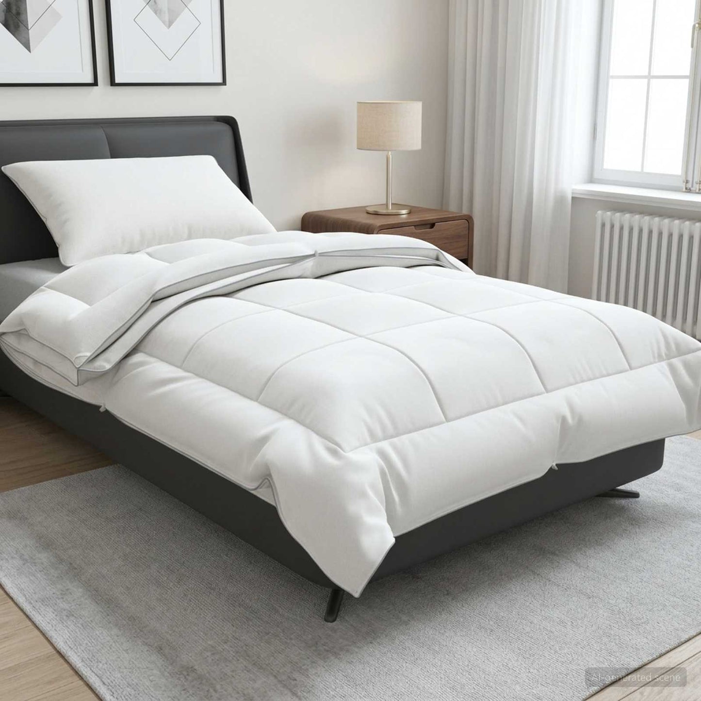 vidaXL Πάπλωμα FULDA 155 x 200 εκ. 4 Εποχές 310 GSM 90% Χήνας Λευκό