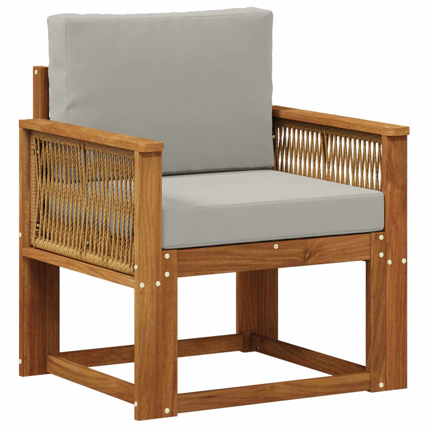 vidaXL Μεσαίος καναπές εξωτερικού χώρου Στερεό Ξύλο Ακακίας Φυσικό