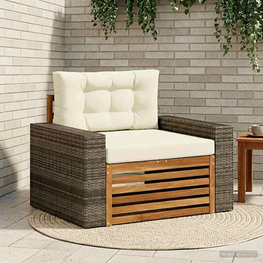 vidaXL Μεσαίος καναπές εξωτερικού χώρου Στερεό Ξύλο Ακακίας Φυσικό