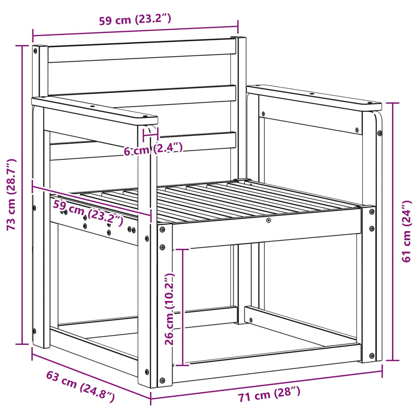 vidaXL Σειρά Καναπέ Εξωτερικού Στερεό Ξύλο Ακακίας Λευκό