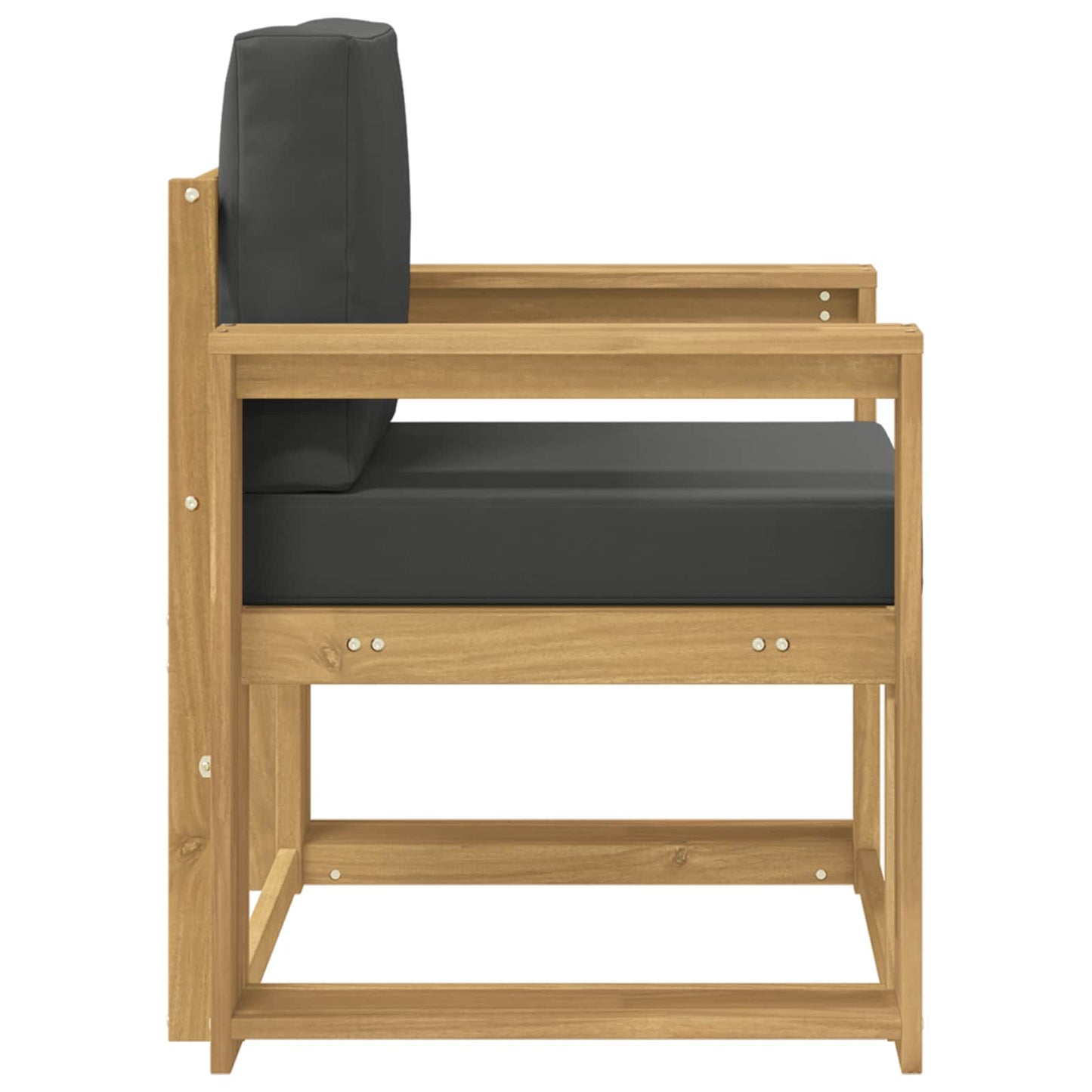 vidaXL 2 Τεμάχιο Σειρά Καναπέ Εξωτερικού Πολυεστέρας Λευκό και Ανθρακί