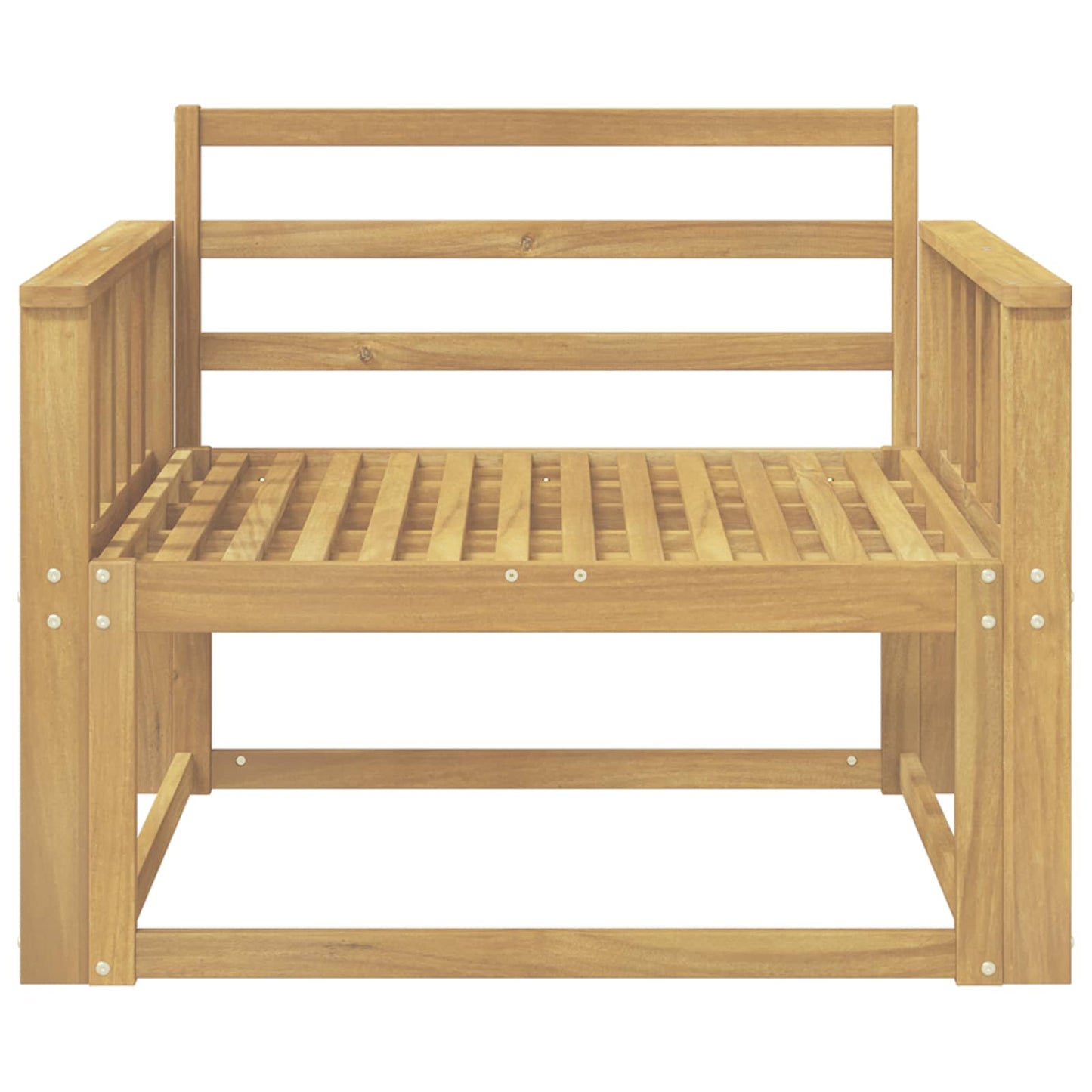vidaXL Μεσαίος καναπές εξωτερικού χώρου Στερεό Ξύλο Ακακίας Λευκό
