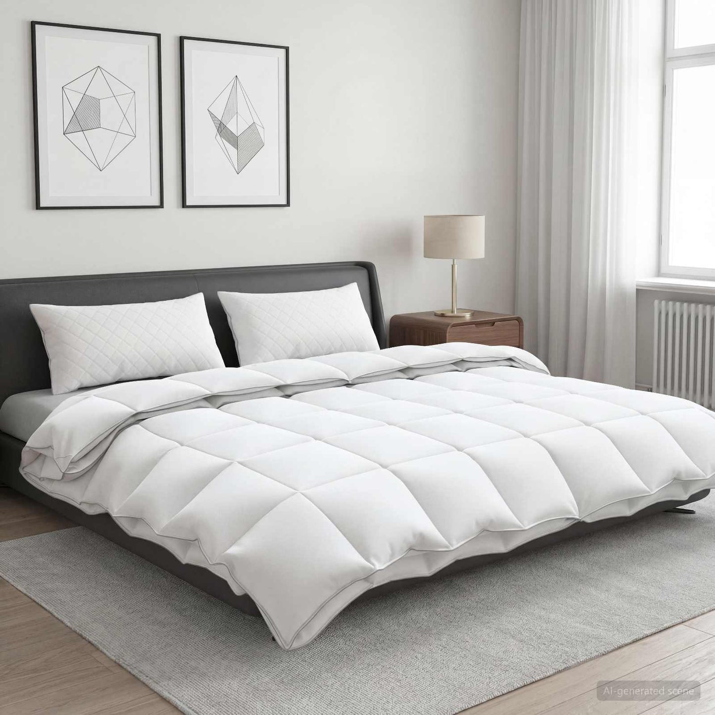 vidaXL Πάπλωμα FULDA 240 x 260 εκ. 4 Εποχές 310 GSM 90% Χήνας Λευκό
