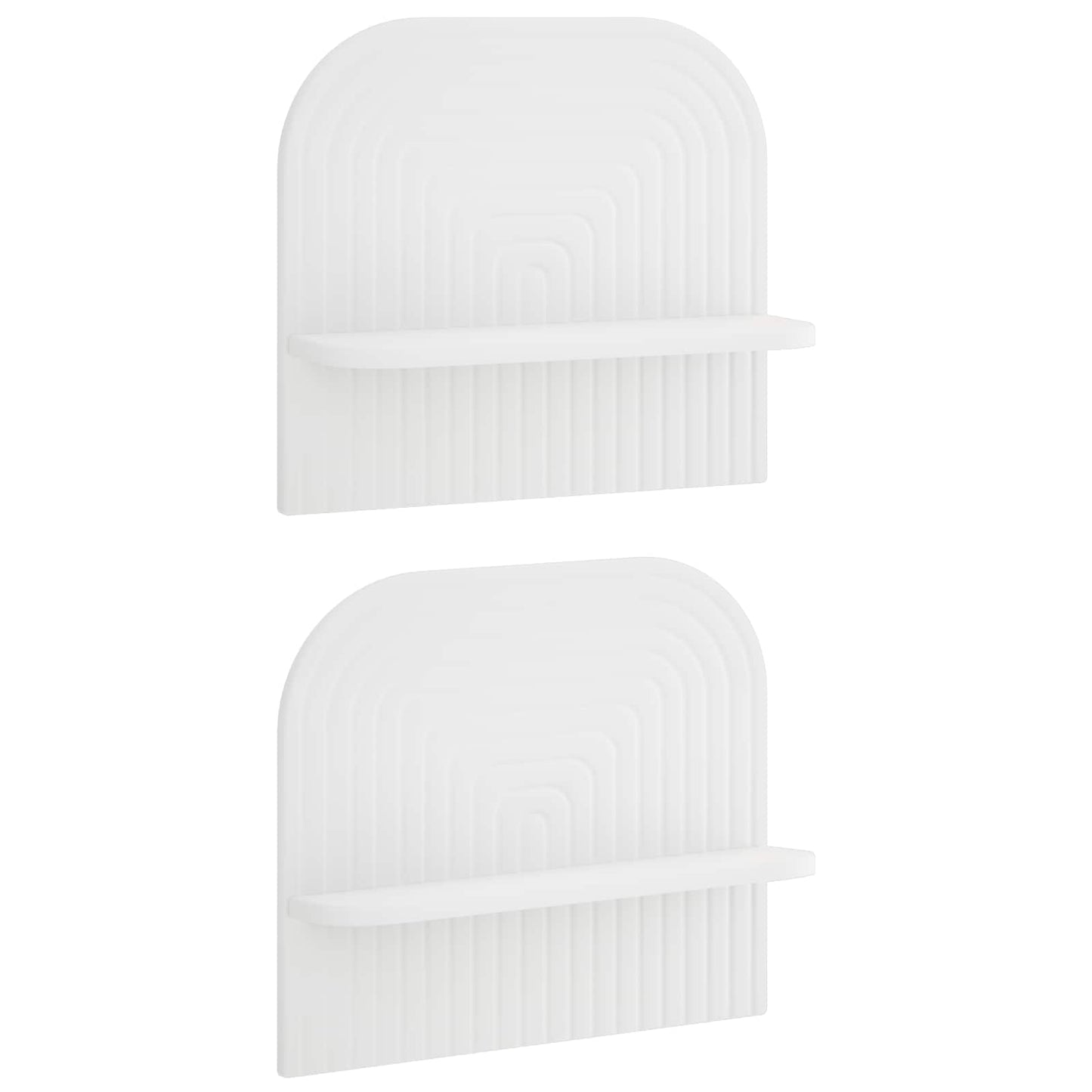 vidaXL Ράφι Τοίχου 2 τμχ. Λευκό 41 x 13,5 x 37,5 cm Επεξεργασμένο Ξύλο