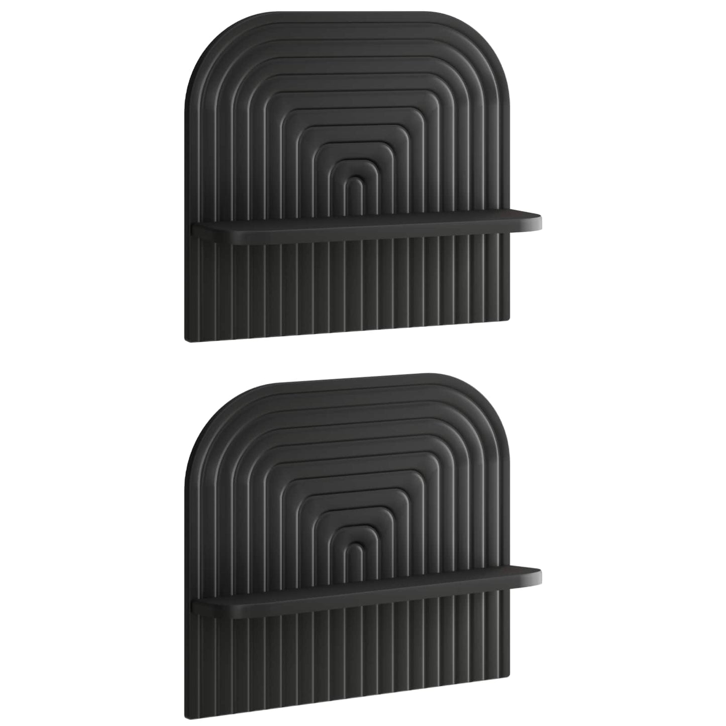 vidaXL Ράφι Τοίχου 2 τμχ. Μαύρο 41 x 13,5 x 37,5 cm Επεξεργασμένο Ξύλο
