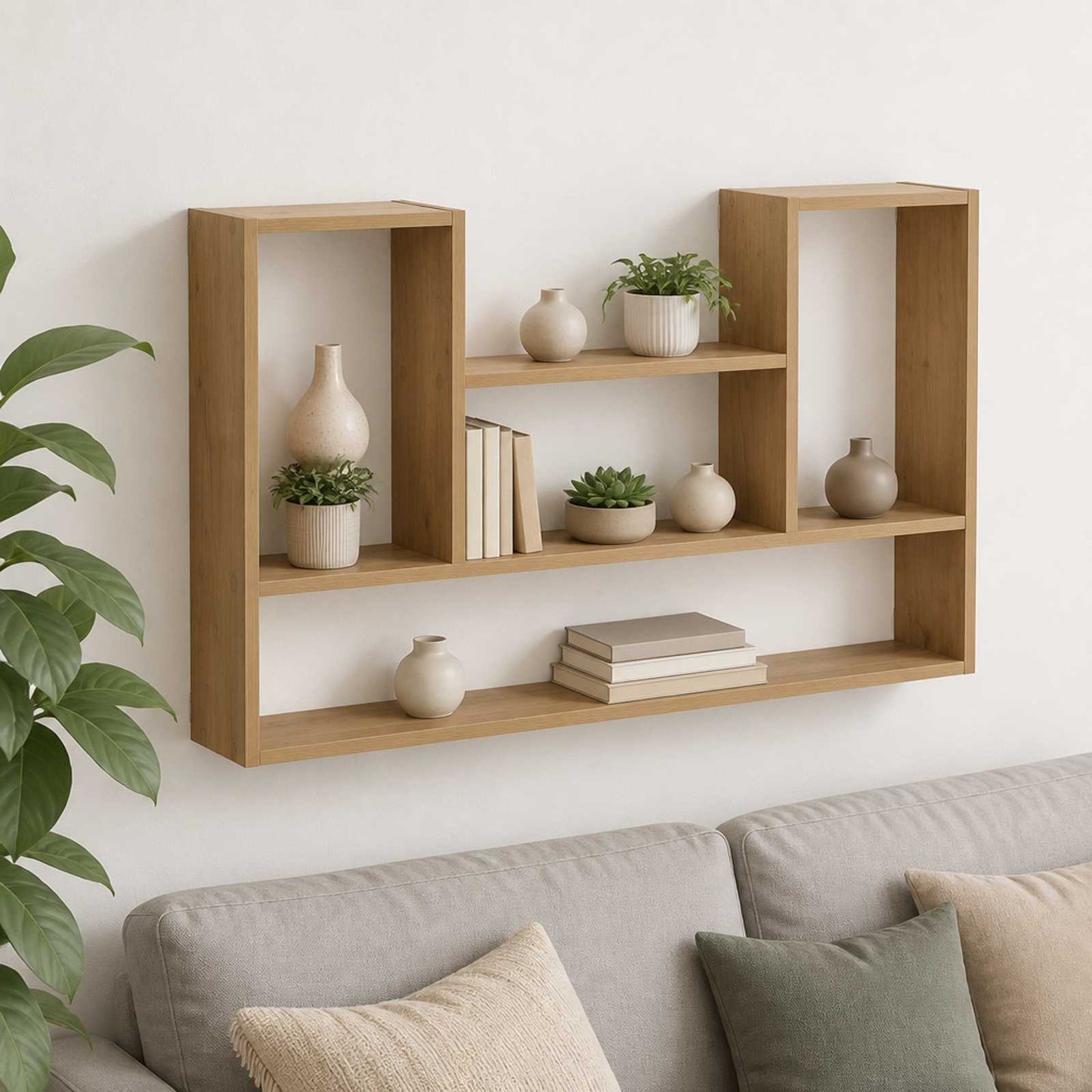 vidaXL Ράφι Τοίχου Artisan Δρυς 100 x 17 x 60 cm Επεξεργασμένο Ξύλο