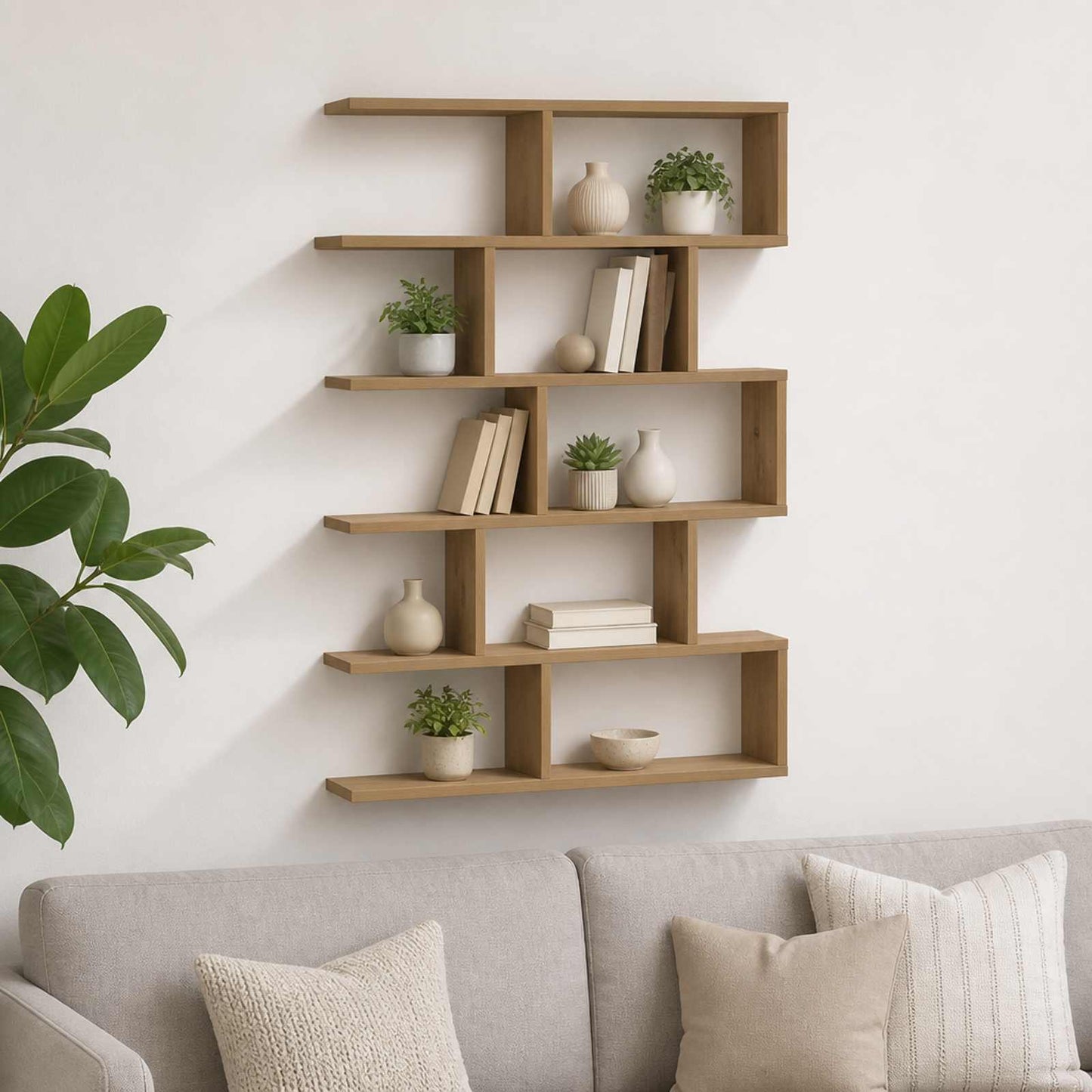 vidaXL Ράφι Τοίχου Artisan Δρυς 70 x 17 x 101 cm Επεξεργασμένο Ξύλο