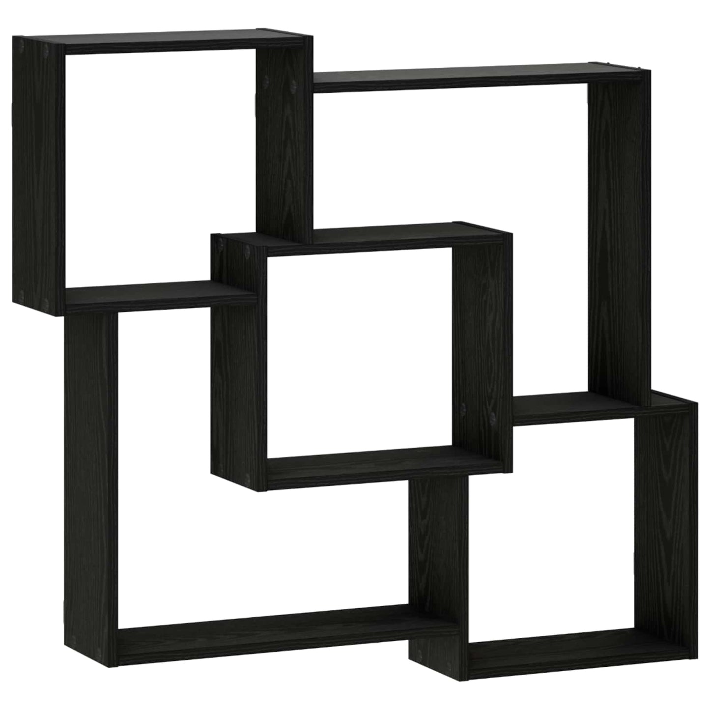 vidaXL Ράφι Τοίχου Μαύρη Δρυς 98 x 17 x 91 cm Επεξεργασμένο Ξύλο