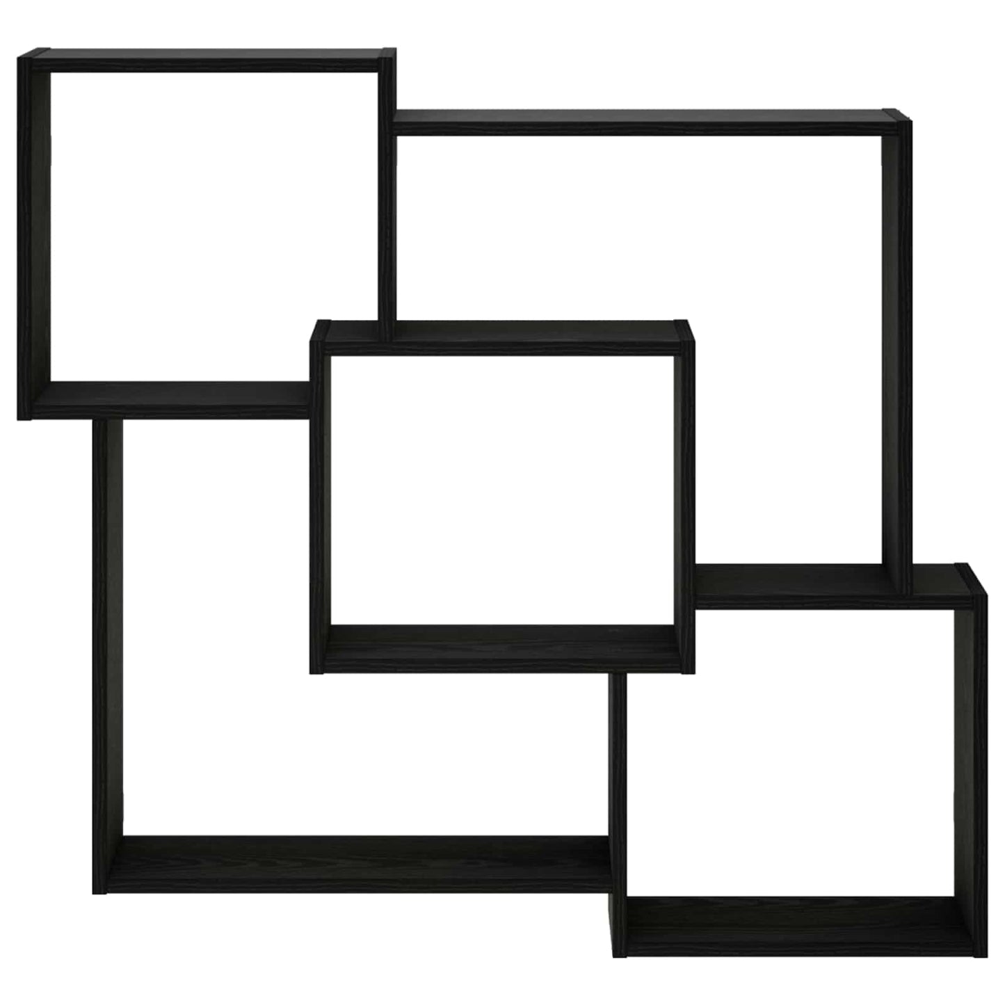 vidaXL Ράφι Τοίχου Μαύρη Δρυς 98 x 17 x 91 cm Επεξεργασμένο Ξύλο