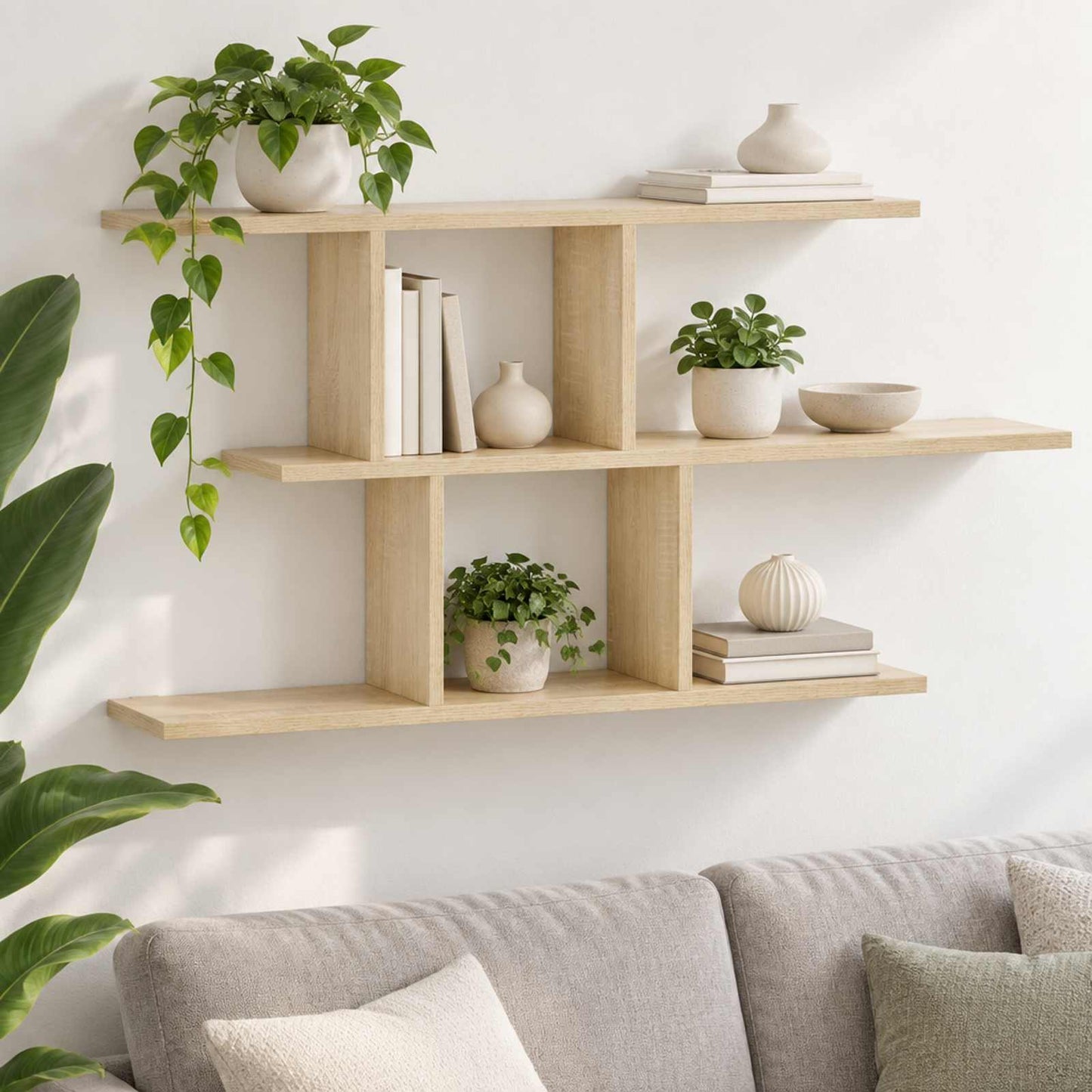 vidaXL Ράφι Τοίχου Sonoma Δρυς 100 x 17 x 45,5 εκ. Επεξεργασμένο Ξύλο