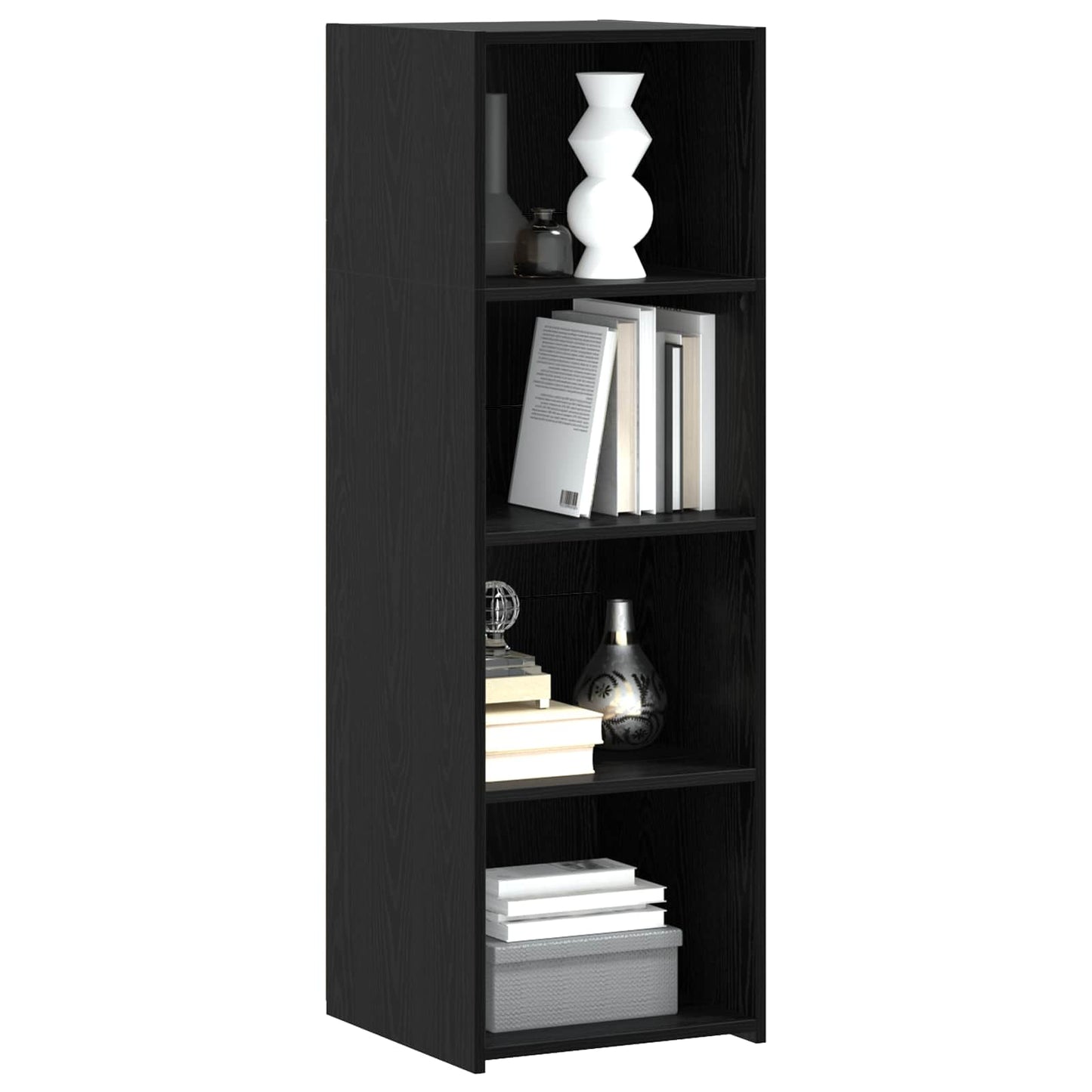 vidaXL Highboard Μαύρη Δρυς 40 x 41 x 124 εκ Επεξεργασμένο Ξύλο
