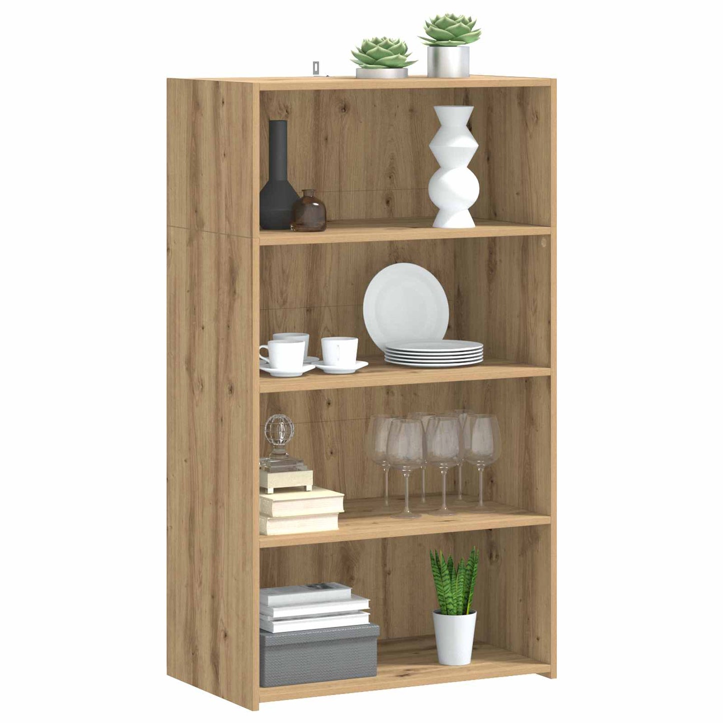 vidaXL Highboard Artisan Δρυς 70 x 41 x 124 εκ. Επεξεργασμένο Ξύλο