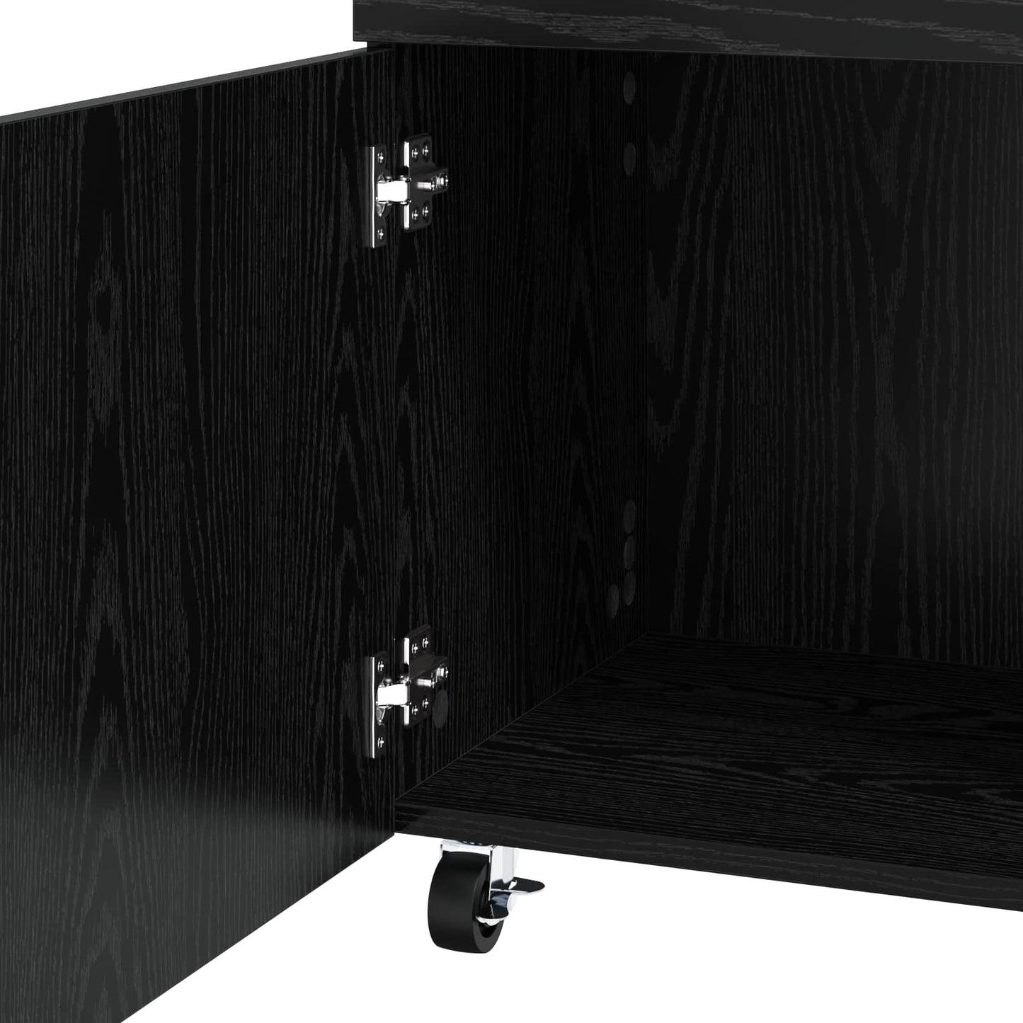 vidaXL Καρότσι μπαρ Μαύρη Δρυς 50 x 41 x 89 cm Επεξεργασμένο Ξύλο