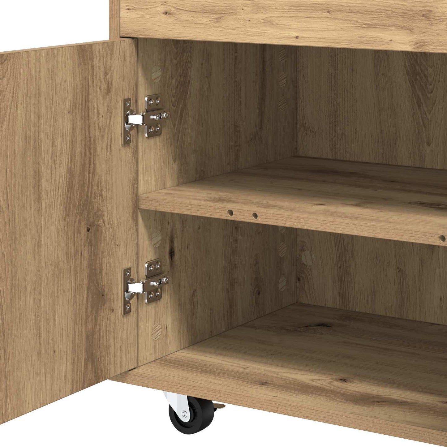 vidaXL Καλάθι Μπαρ Artisan Δρυς 60 x 39.5 x 89 εκ. Επεξεργασμένο Ξύλο