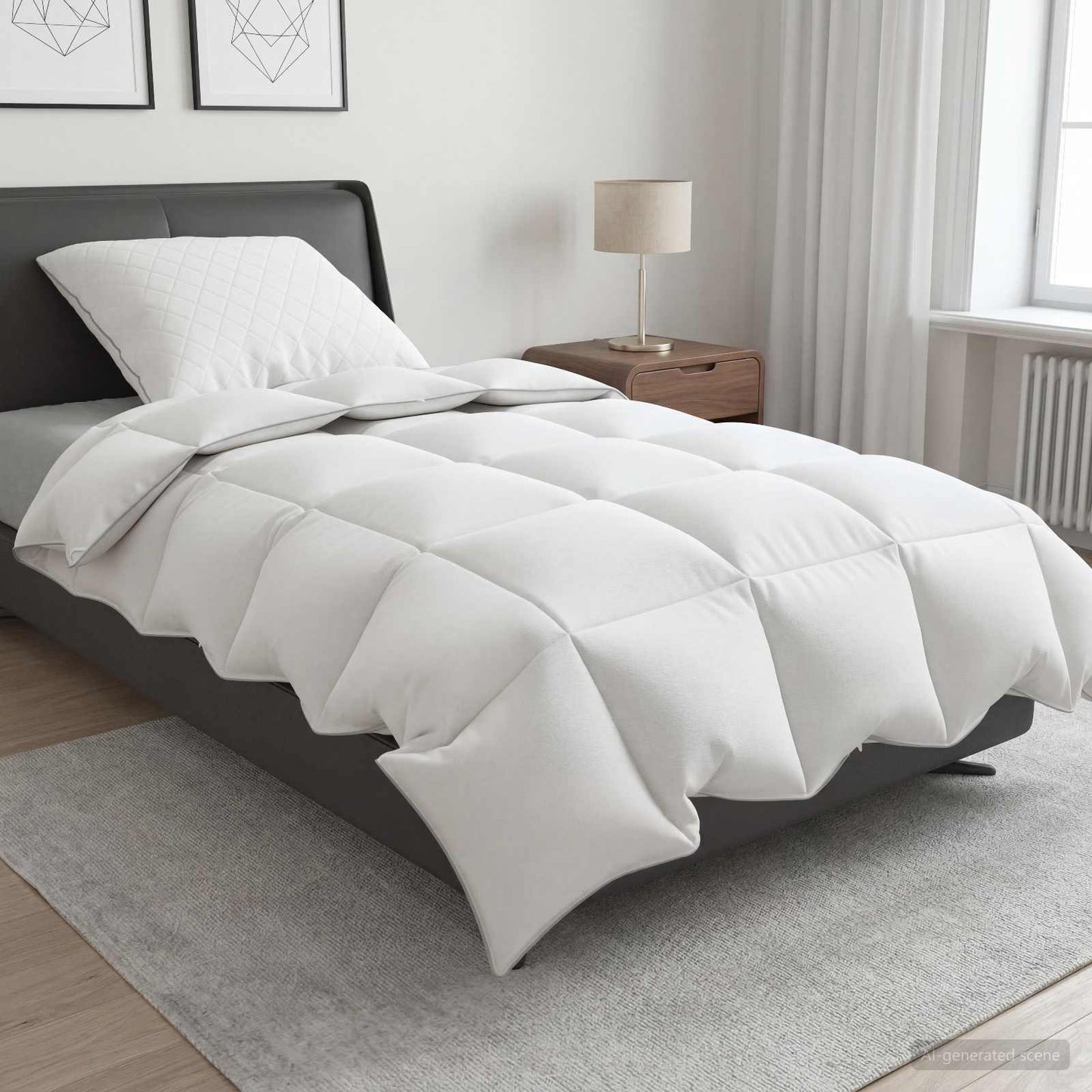 vidaXL Σετ πάπλωμα 90% χήνας FULDA 2 τμχ. 150 x 200 cm Χειμώνας Λευκό