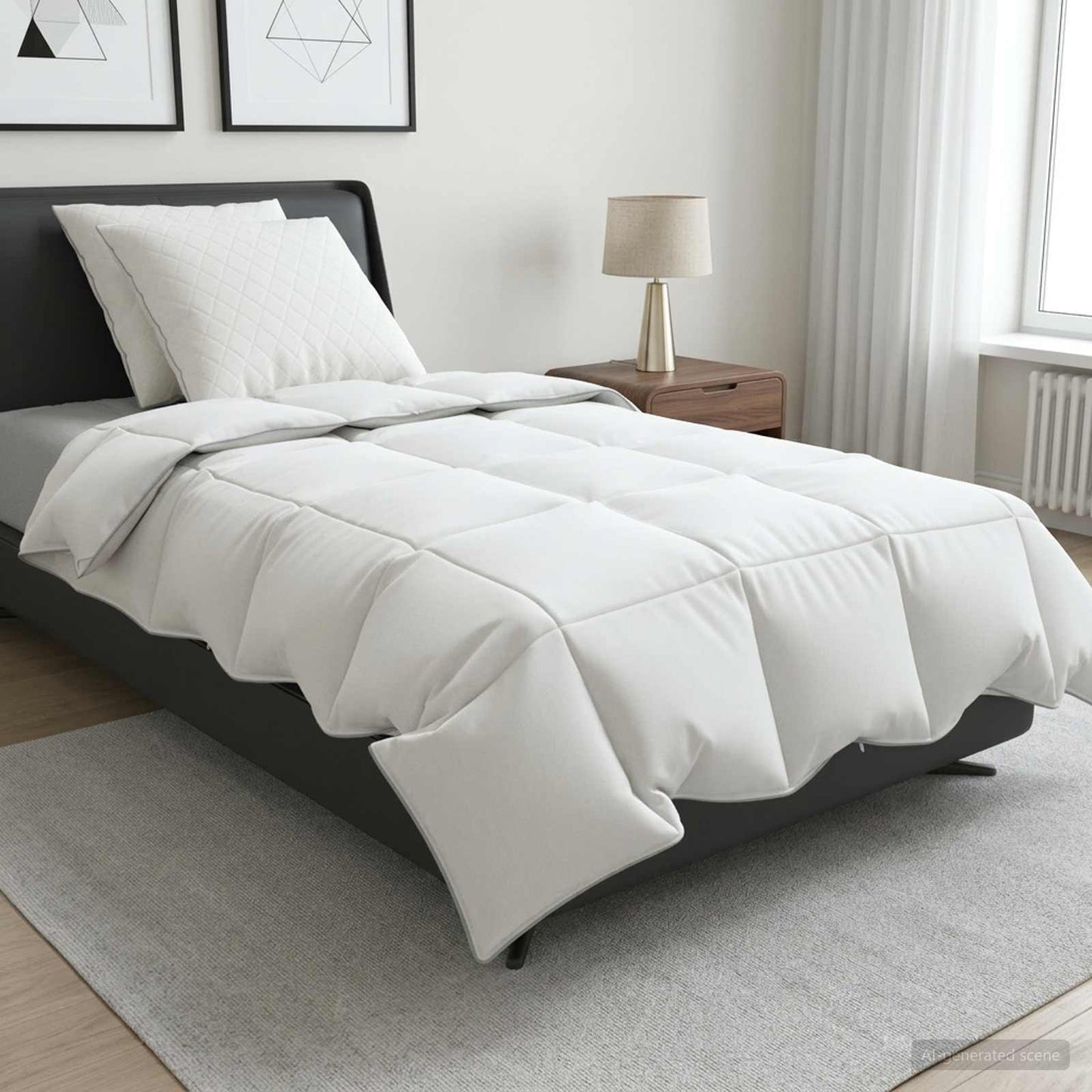 vidaXL Σετ πάπλωμα 90% χήνας FULDA 3 τμχ. 140 x 220 cm Καλοκαίρι Λευκό