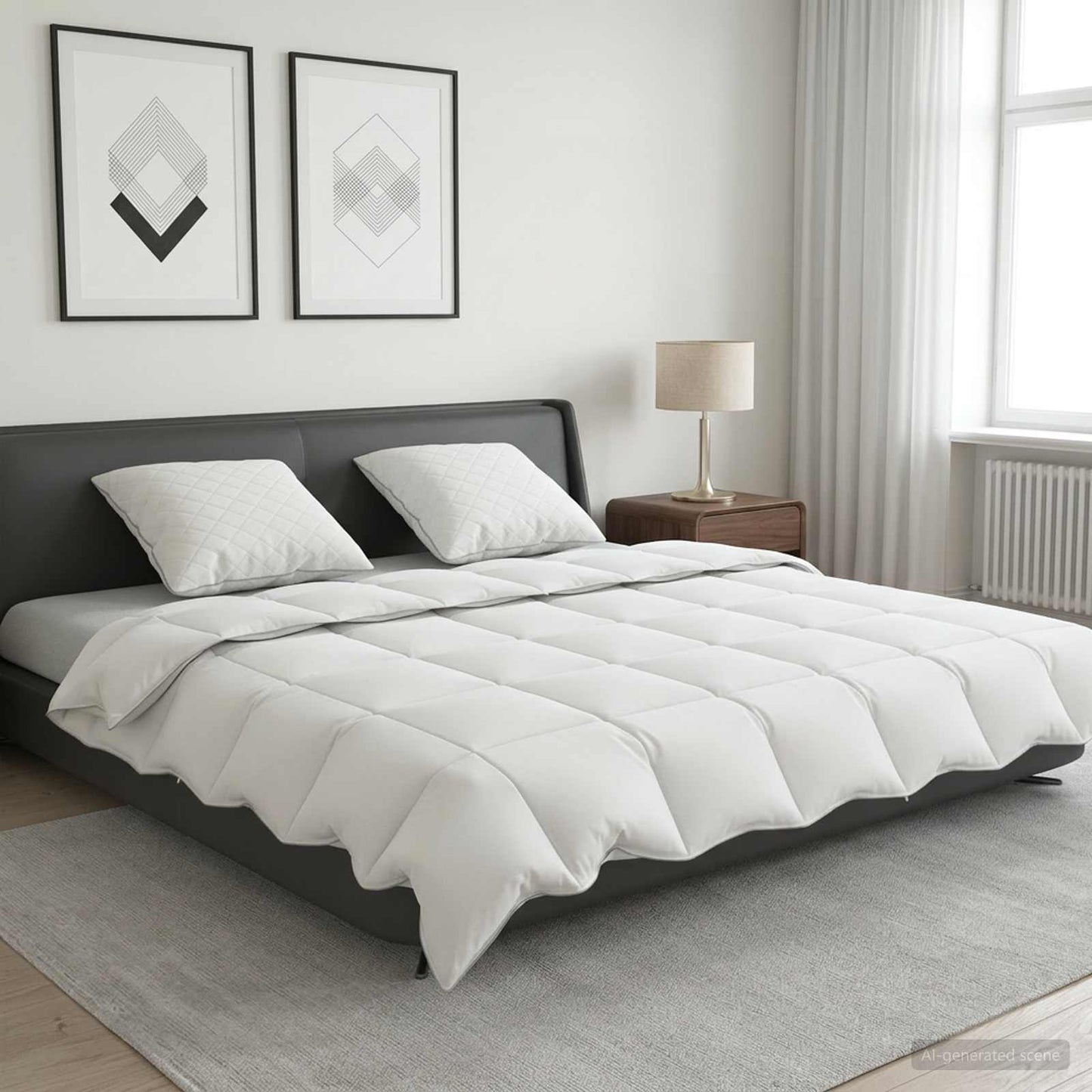 vidaXL Σετ πάπλωμα 90% χήνας FULDA 3 τμχ. 220 x 240 cm Καλοκαίρι Λευκό