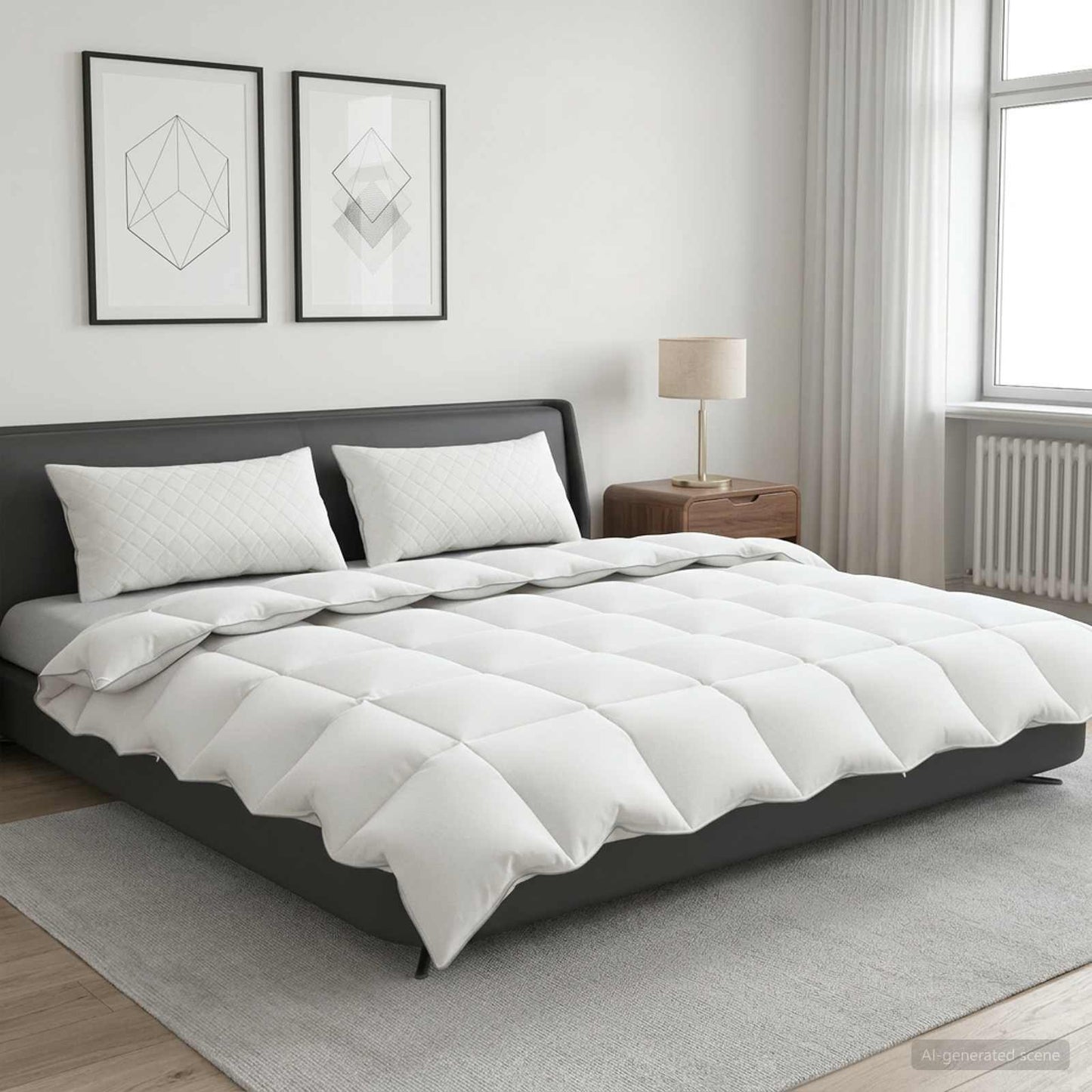 vidaXL Σετ πάπλωμα 90% χήνας FULDA 3 τμχ. 200 x 240 cm Χειμώνας Λευκό
