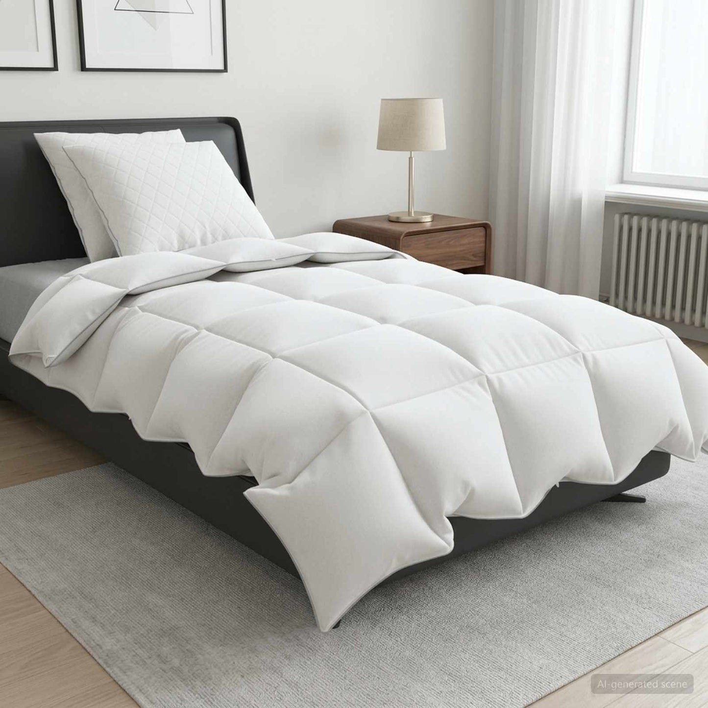 vidaXL Σετ πάπλωμα 90% χήνας FULDA 3 τμχ. 140 x 220 cm Χειμώνας Λευκό