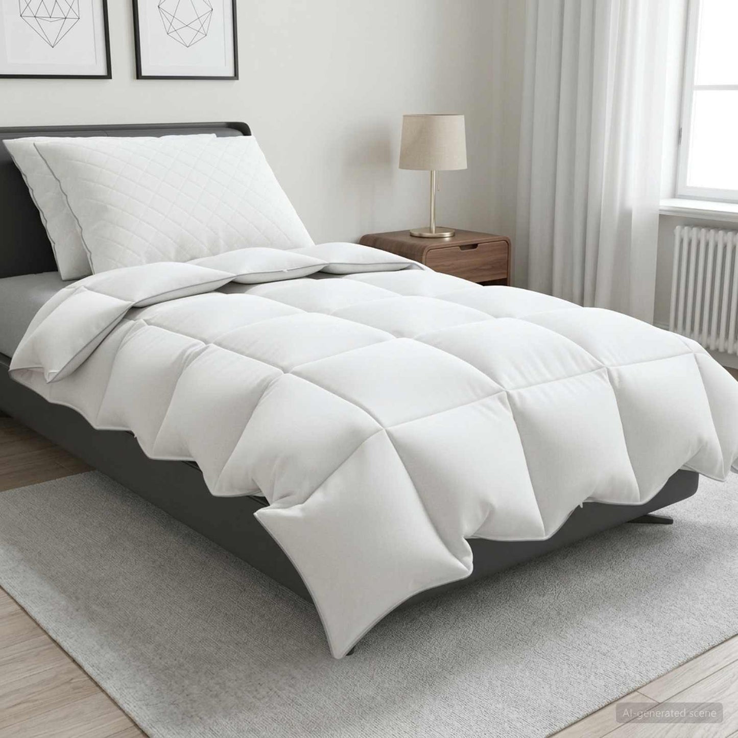 vidaXL Σετ πάπλωμα 90% χήνας FULDA 3 τμχ. 140 x 220 cm Χειμώνας Λευκό