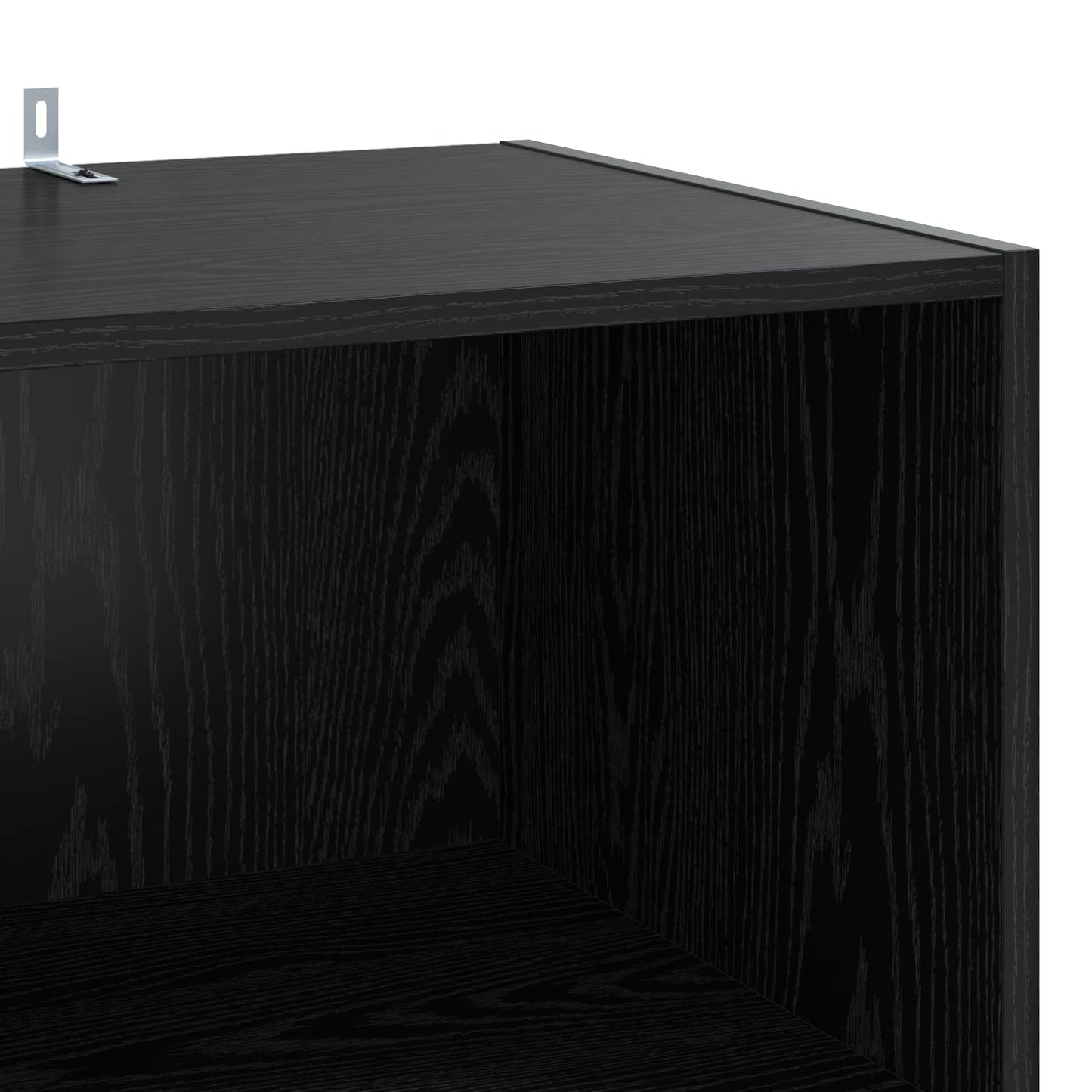 vidaXL Πλαϊνό γραφείο Μαύρη Δρυς 45 x 41 x 185 εκ. Επεξεργασμένο Ξύλο