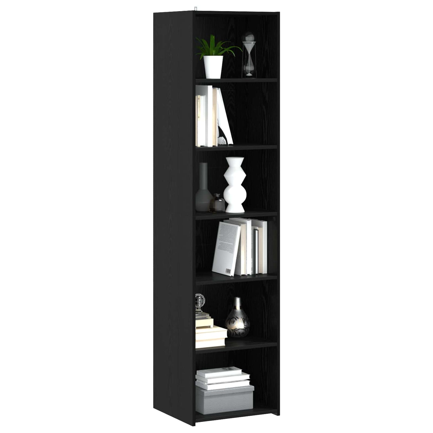 vidaXL Πλαϊνό γραφείο Μαύρη Δρυς 45 x 41 x 185 εκ. Επεξεργασμένο Ξύλο