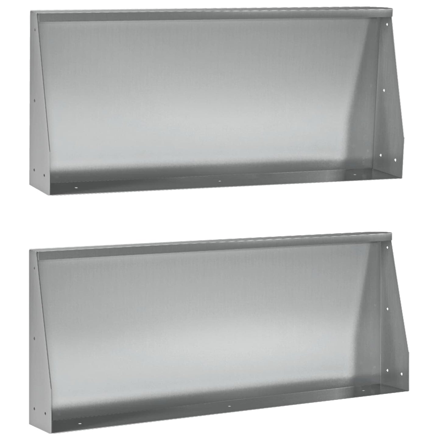 vidaXL Τοίχος Στήριξης 2 τμχ. 100 x 12 x 30 εκ Γαλβανισμένος Χάλυβας