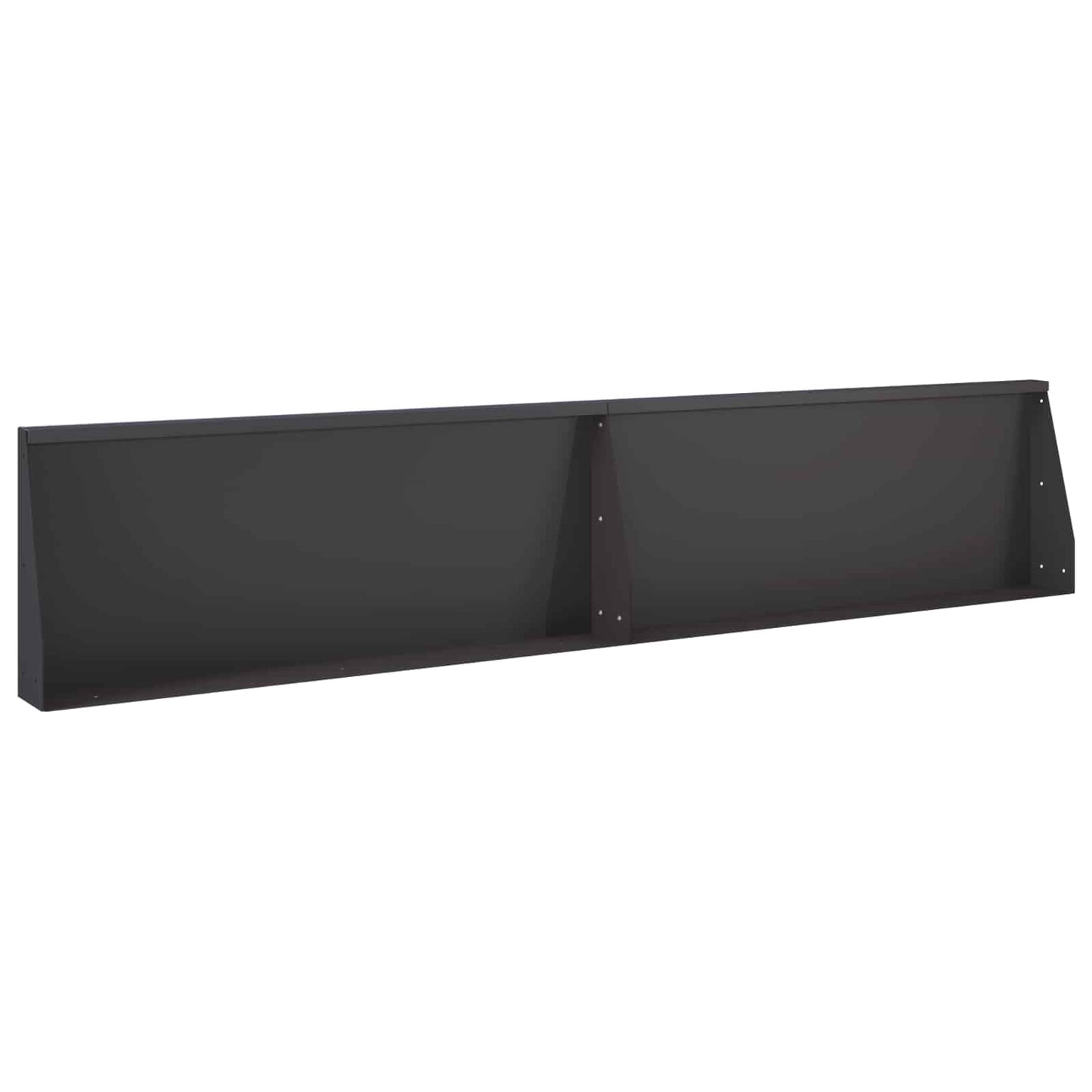 vidaXL Τοίχος Στήριξης 2 τμχ. 100 x 12 x 40 εκ Ατσάλι Μαύρο