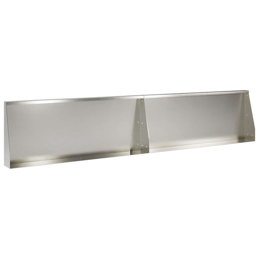 vidaXL Τοίχος Στήριξης 2 τμχ. 100 x 12 x 40 εκ Ανοξείδωτο Ατσάλι Ασημί